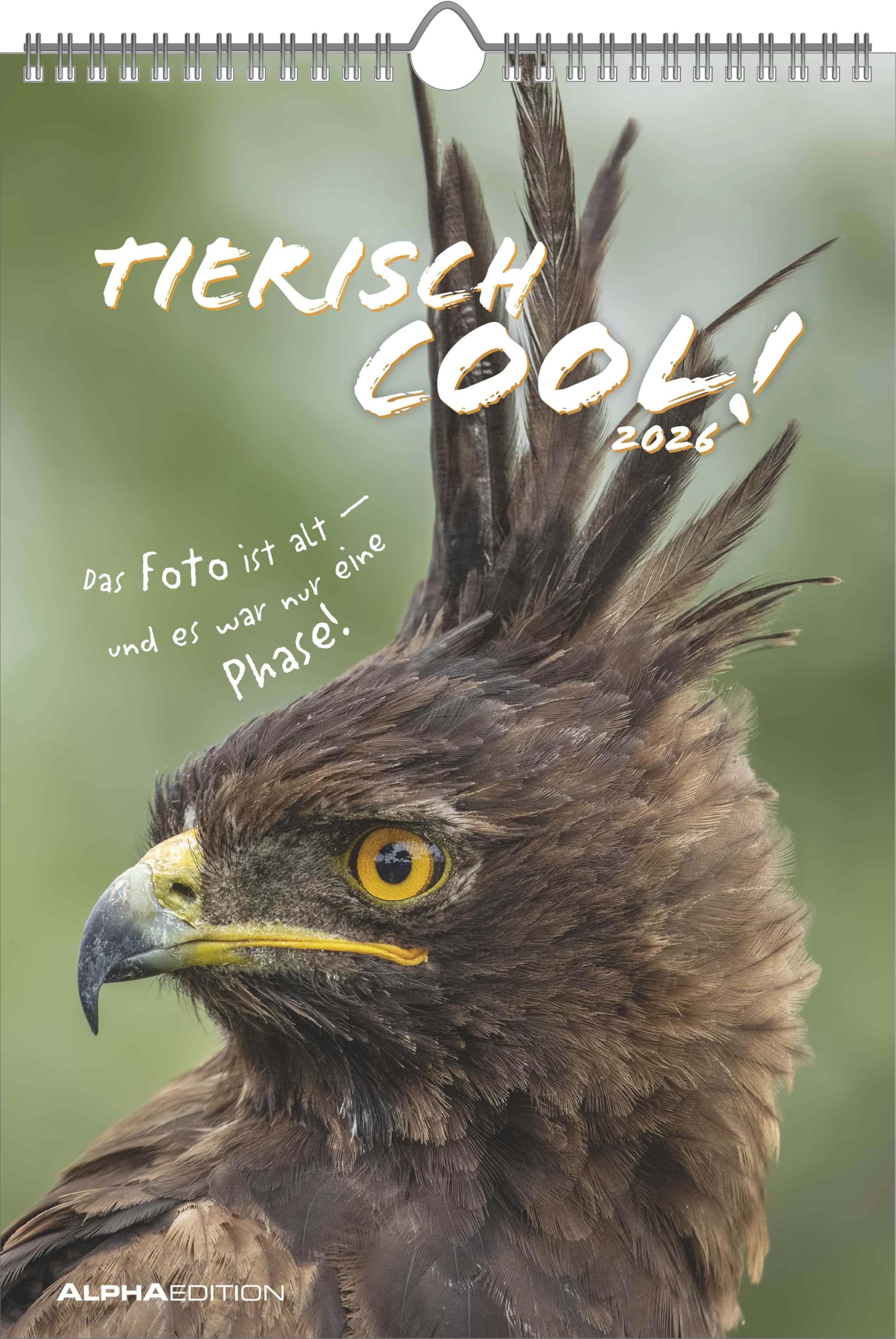 Tierisch cool! 2026 - Bild-Kalender 23,7x34 cm - mit lustigen Sprüchen - Humor - Wandkalender - mit Platz für Notizen - Alpha Edition Pets