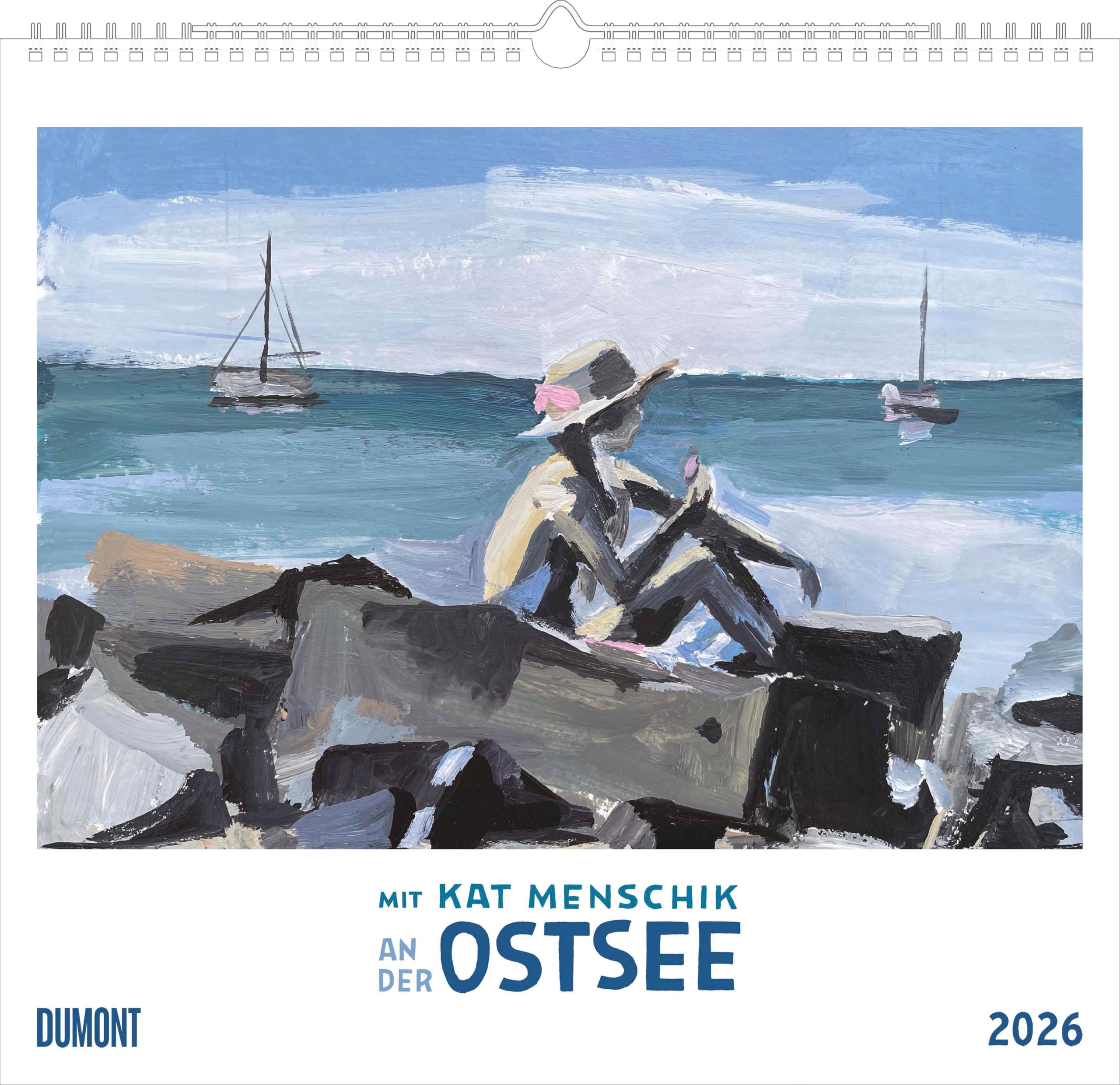 Mit Kat Menschik an der Ostsee 2026 - Kunstkalender - Spiralbindung - Format 38 x 35,5 cm Film, Art & Culture