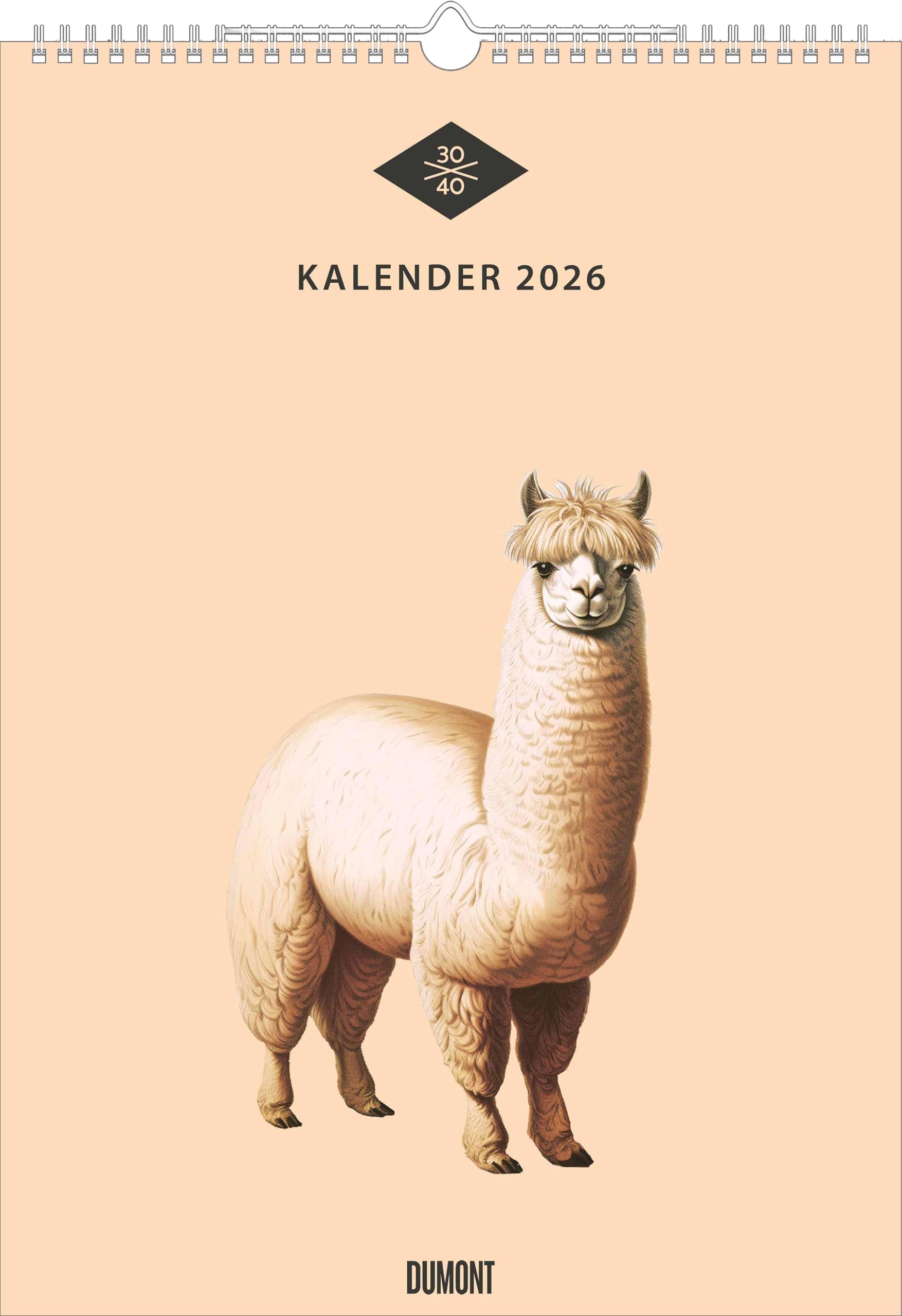 Wandkalender »Menagerie« 2026 – Historische Tier- und -Pflanzen-Zeichnungen modern interpretiert – Von 30x40 – 29,7 x 42 cm – Mit Spiralbindung Film, Art & Culture
