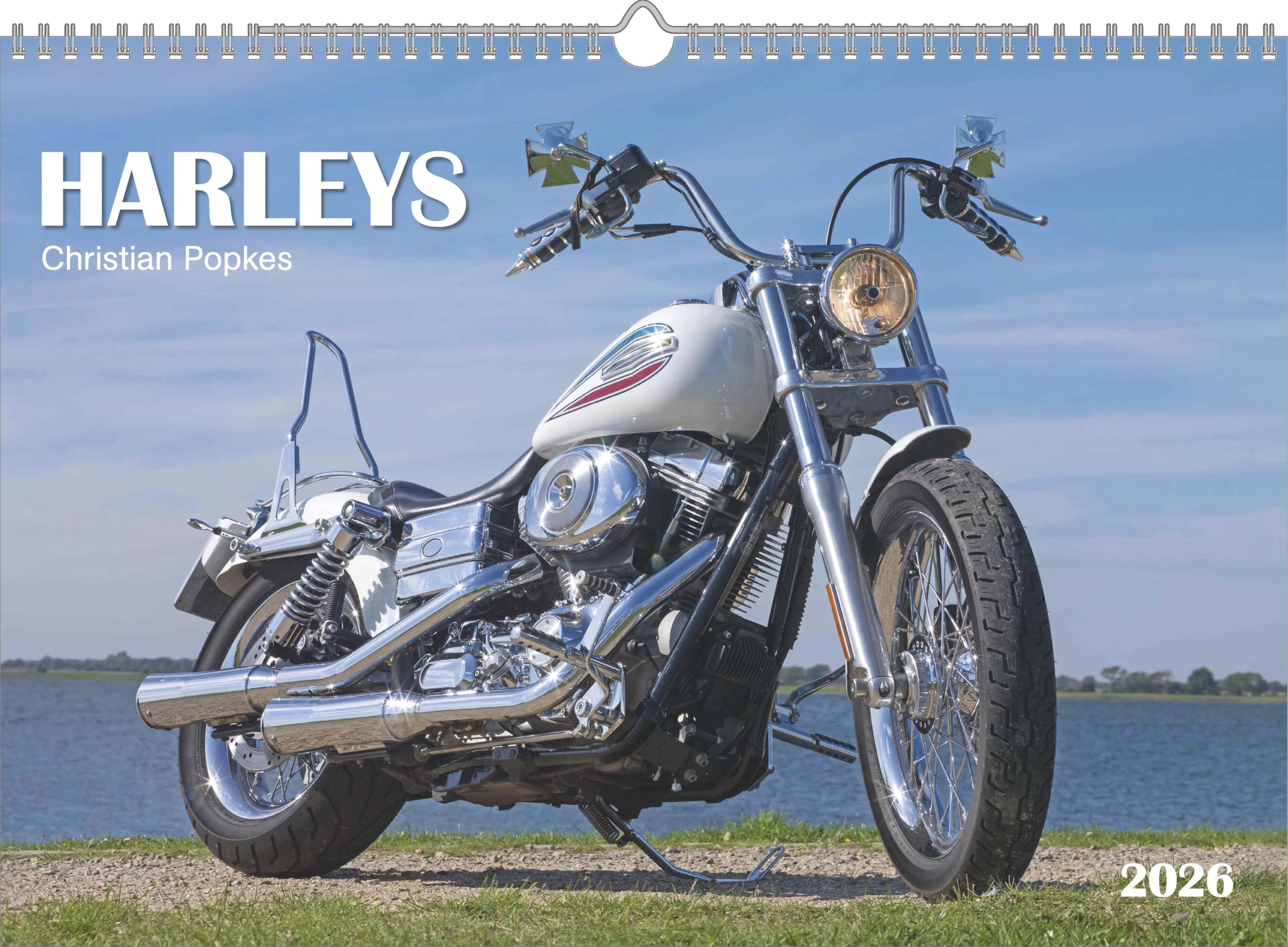 N Neumann - Harleys 2026 – Wandkalender A3 (42x30 cm) mit 12 Monatsblättern, 4-sprachigem Kalendarium & Spiralbindung, Motorrad-Kalender für Fans & Sammler Leisure, Home & Garden