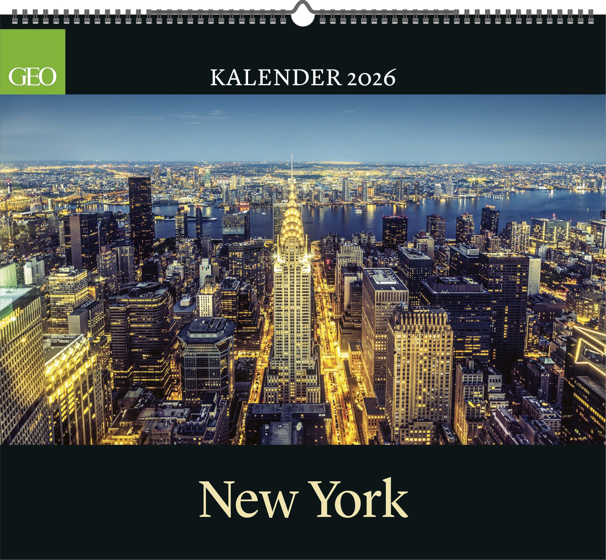 GEO - New York 2026 – Wandkalender 50x45 cm, Poster-Kalender mit Stadtfotografie, 12 Monatsblätter & Spiralbindung für New-York- und Architektur-Fans Leisure, Home & Garden