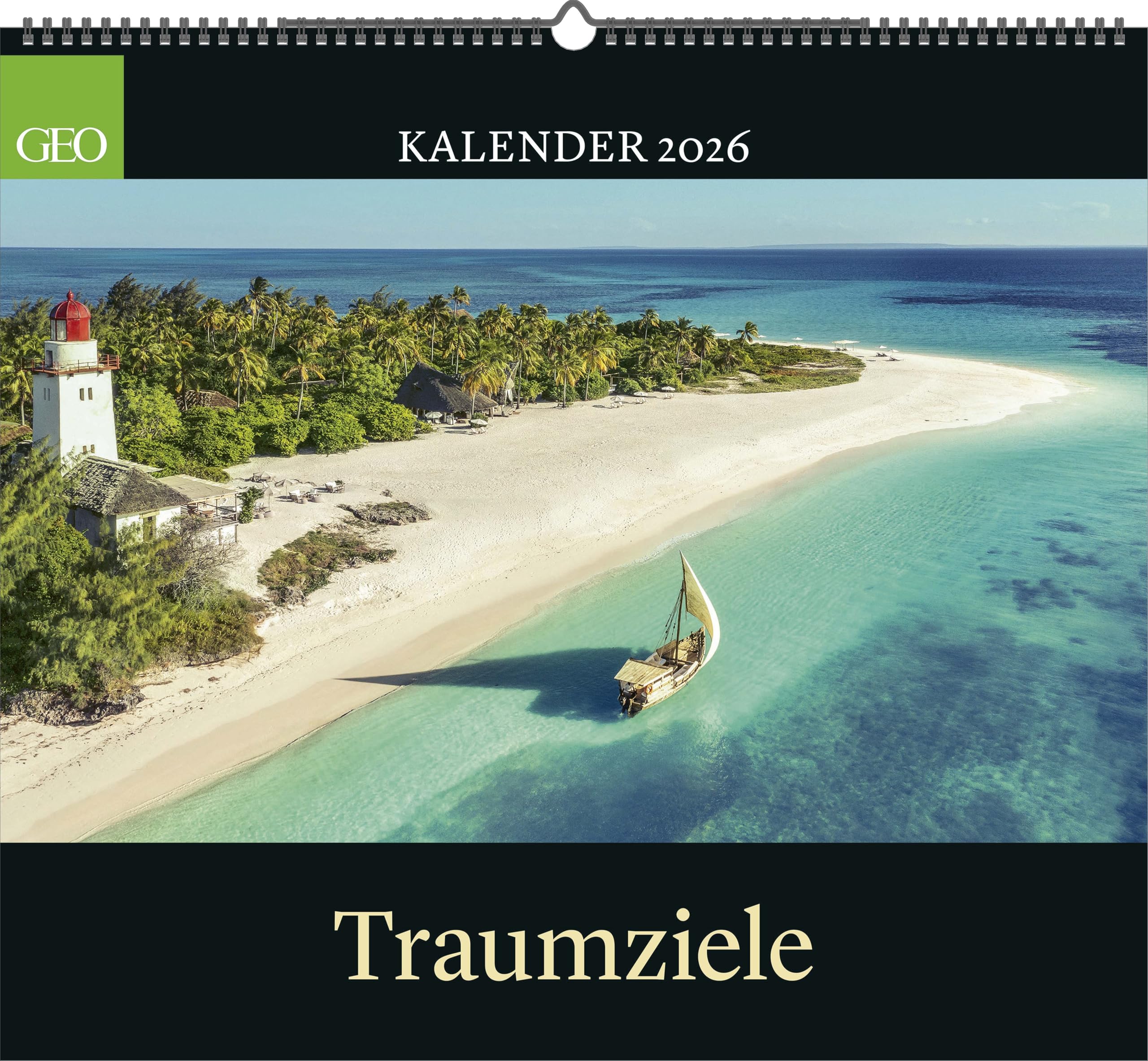 GEO - Traumziele 2026 – Wandkalender 50x45 cm, Poster-Kalender mit Reisefotografie, 12 Monatsblätter & Spiralbindung für Weltenbummler und Fernweh-Liebhaber Leisure, Home & Garden