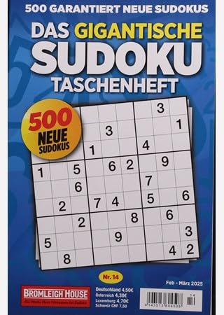 Das Gigant. Sudoku-Tasch. 14/2025 Contemporary literature