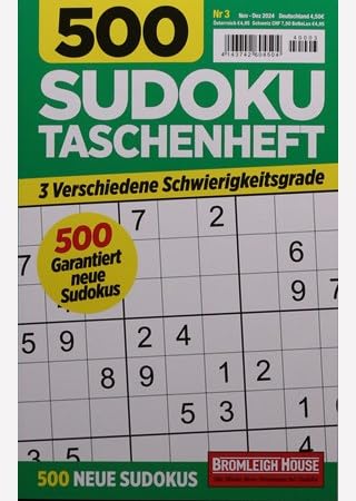 500 Sudoku Taschenheft 3/2024 Contemporary literature
