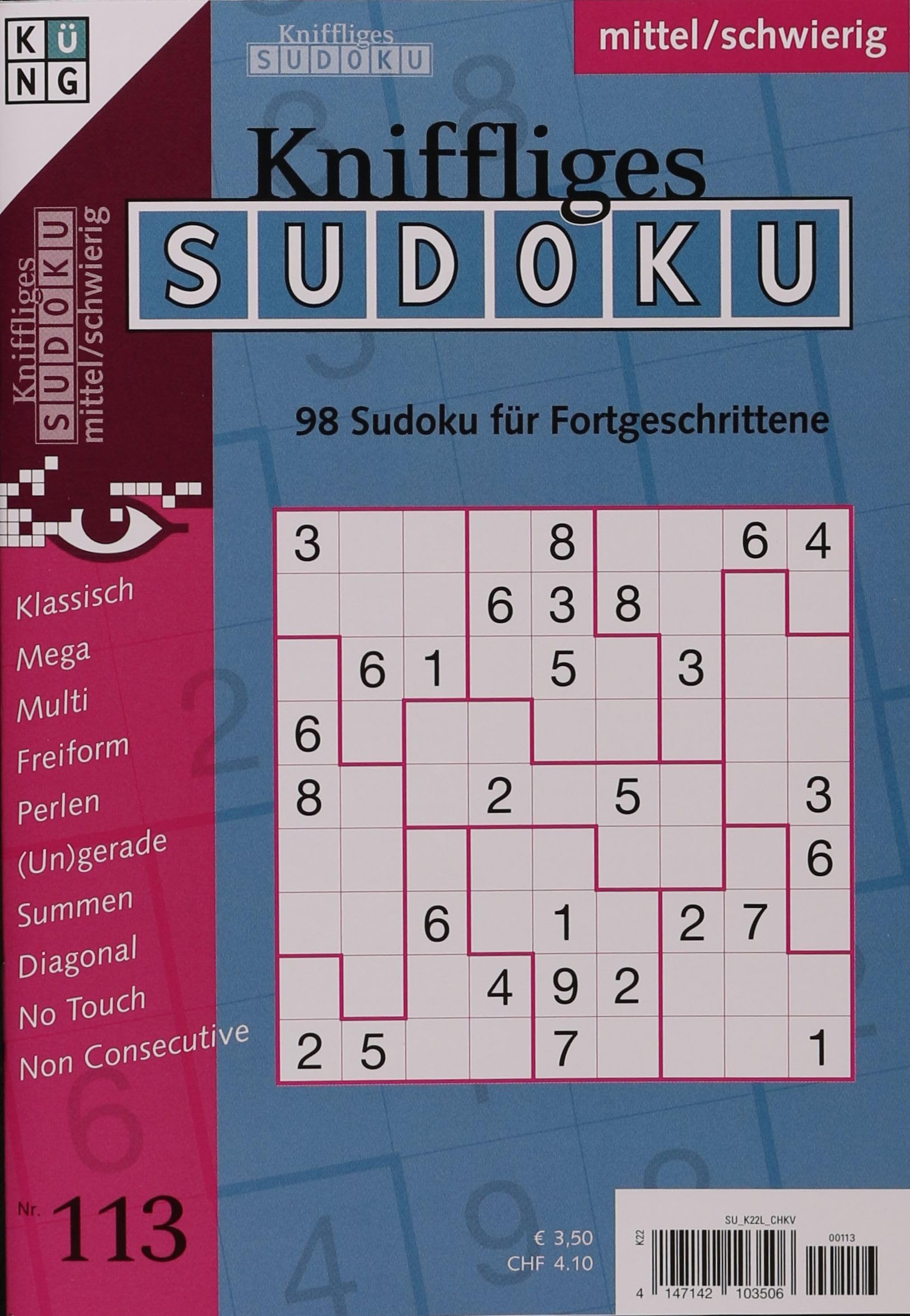 KNIFFLIGES SUDOKU 113/2023 "Mittel/schwierig" Contemporary literature