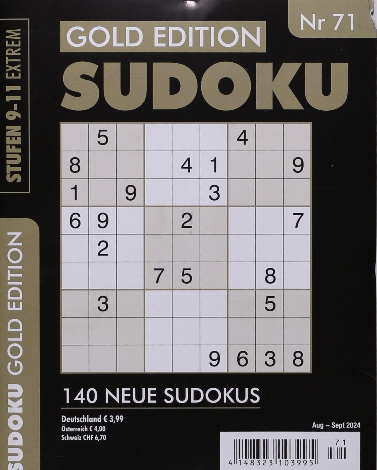 SUDOKU GOLD EDITION 71/2024 Contemporary literature