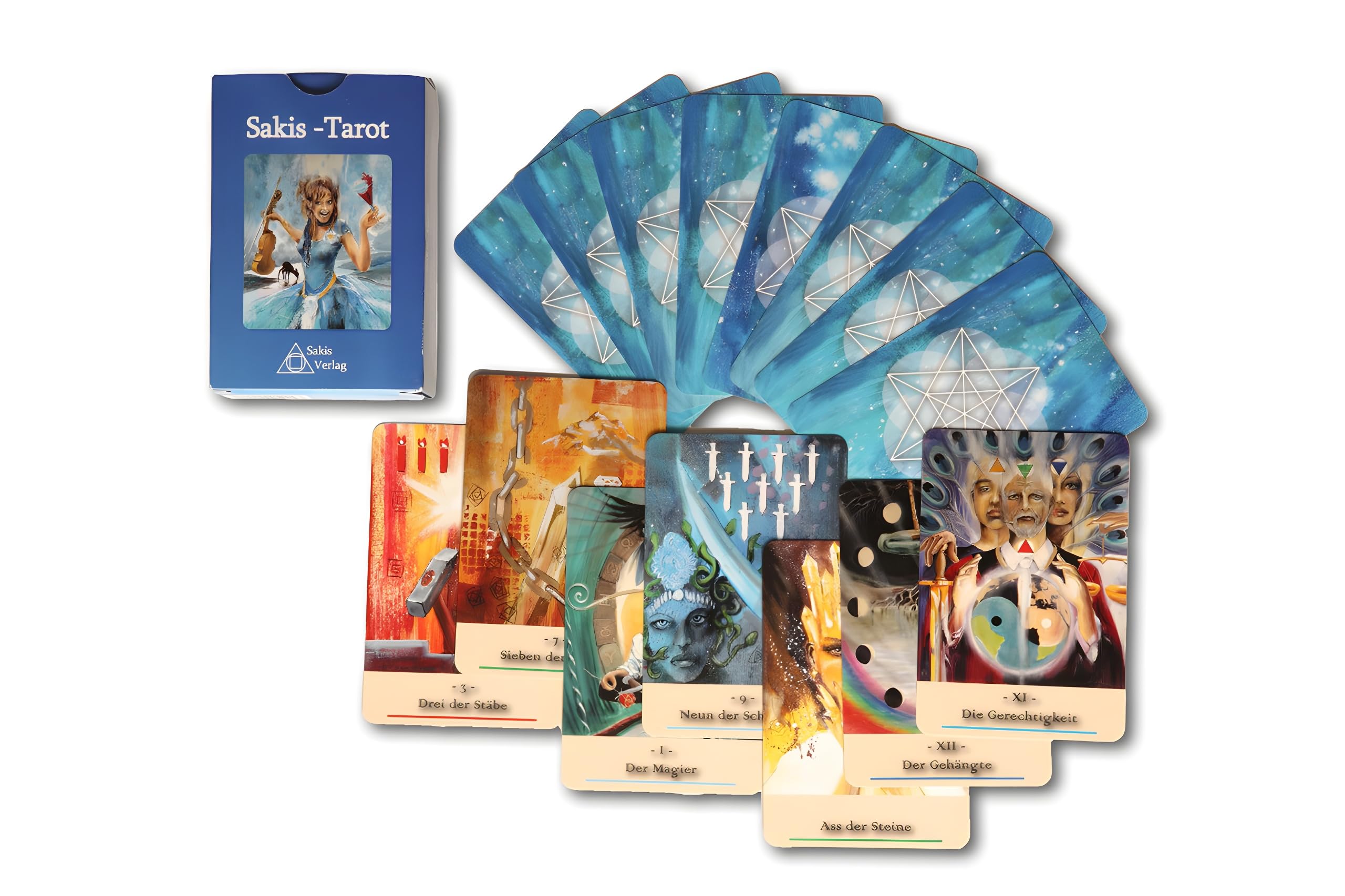 Sakis-Tarot Kartenset der neuen Zeit – Für Einsteiger & Fortgeschrittene - Finde Klarheit auf deine Lebensfragen - inkl. Gutschein für eine kostenlose 15 Minuten Telefonberatung Card Games