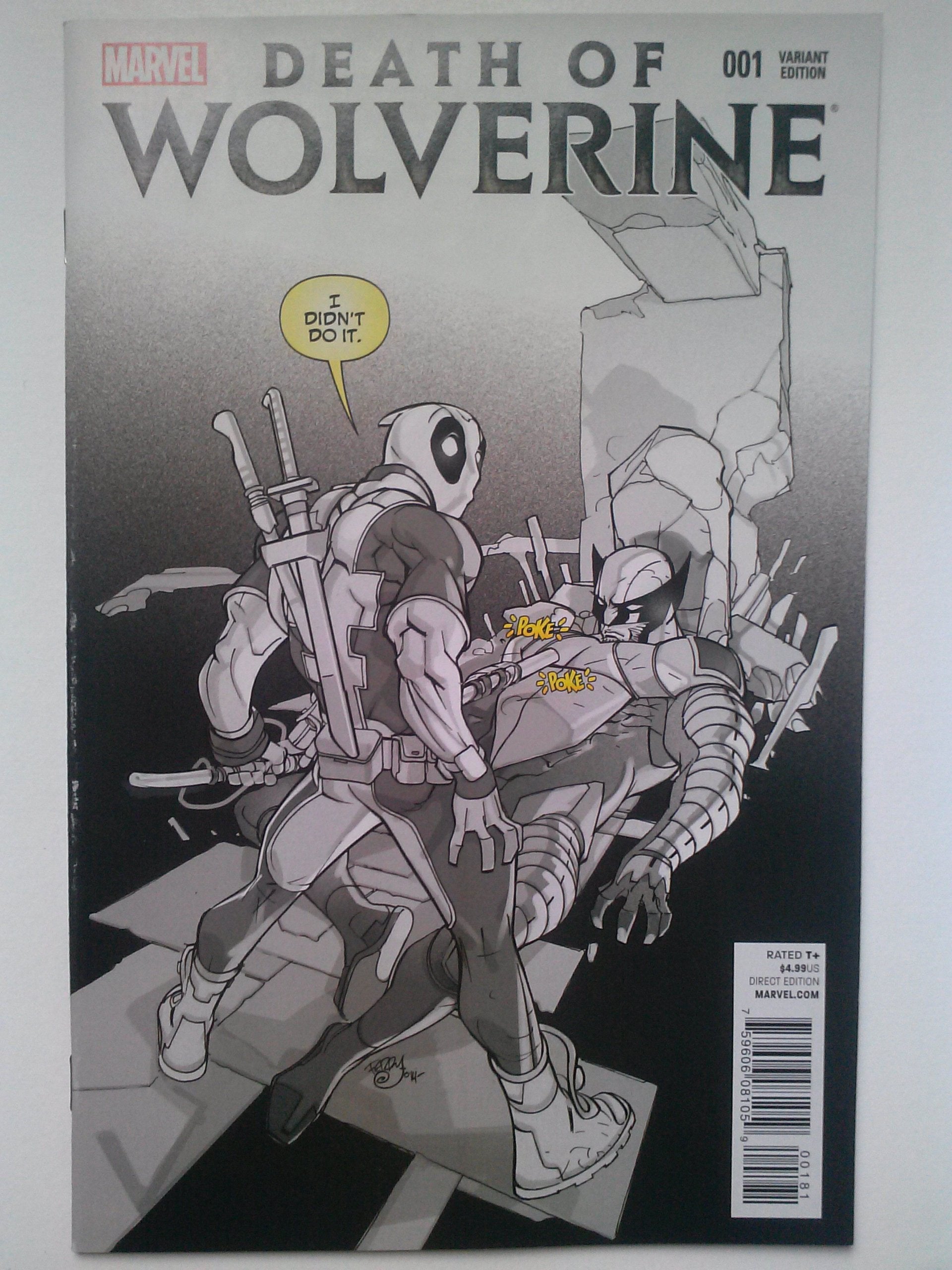 Death of Wolverine #1 Deadpool Memorial Variant book