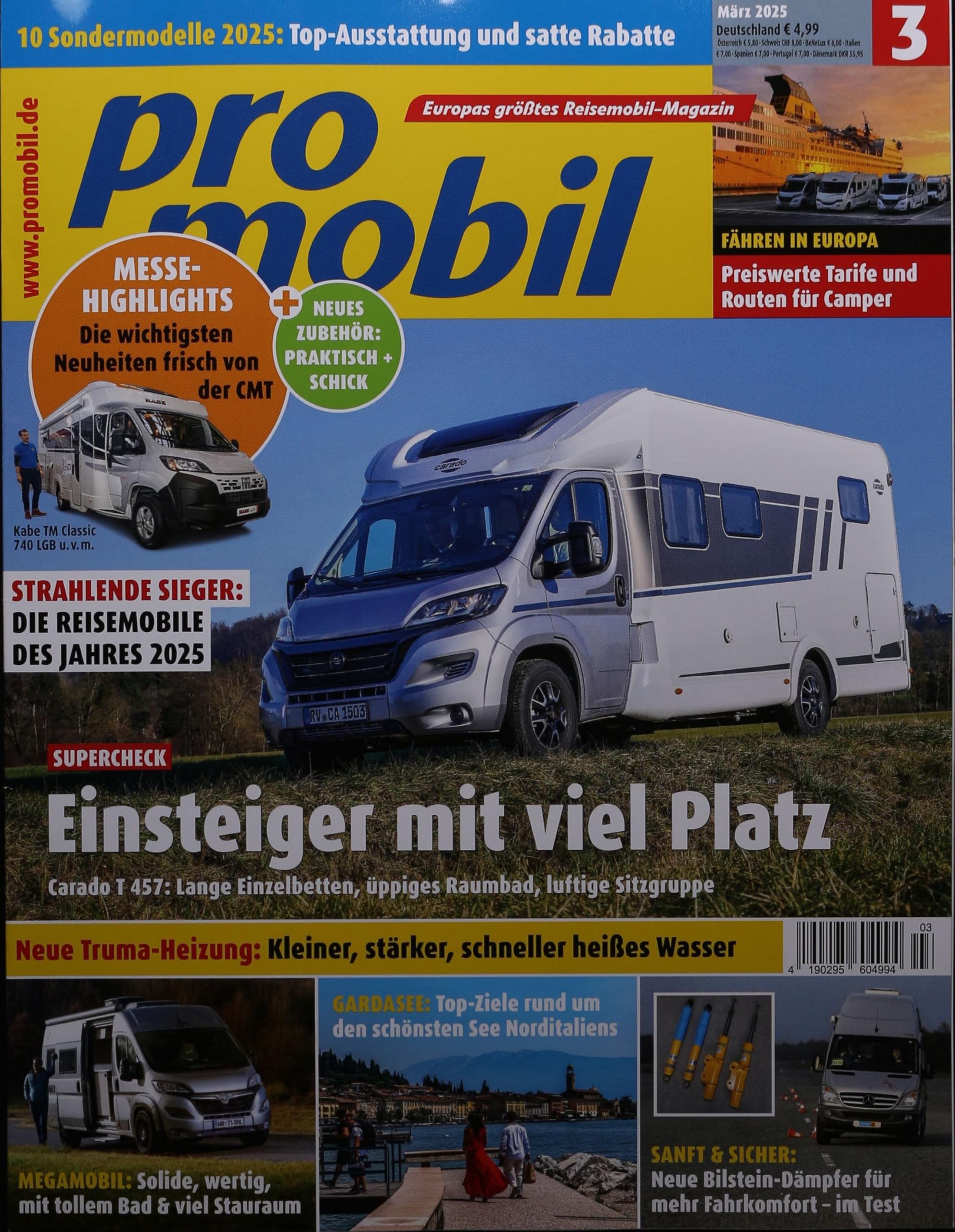promobil 3/2025 "Einsteiger mit viel Platz" Travel