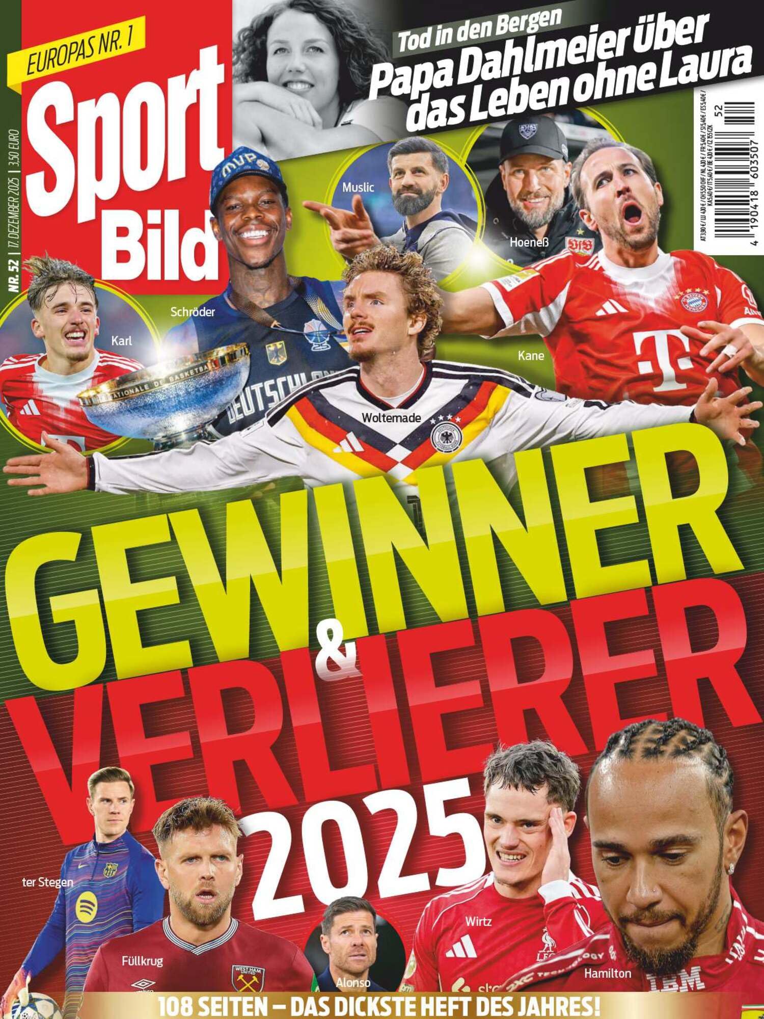 SPORT BILD 52/2025 "Gewinner & Verlierer 2025" Leisure & Fun