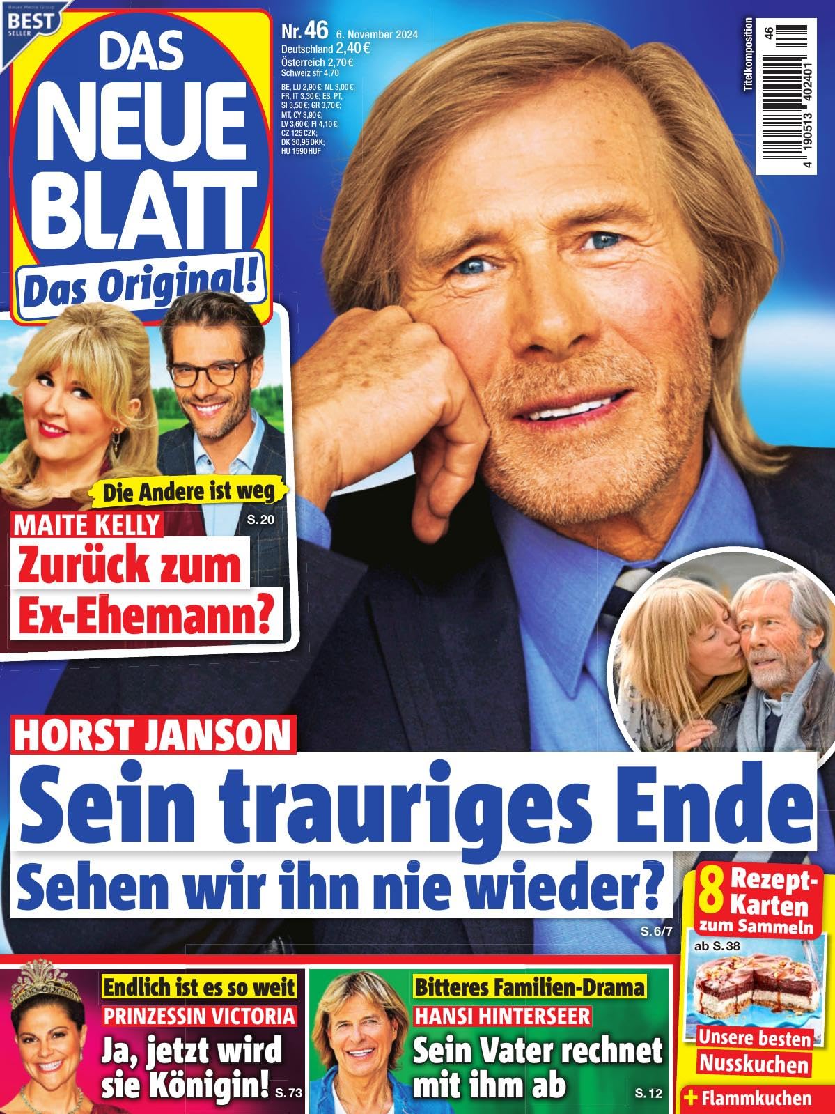 Das Neue Blatt 46/2024 "Sein trauriges Ende Sehen wir ihn nie wieder?" Contemporary literature
