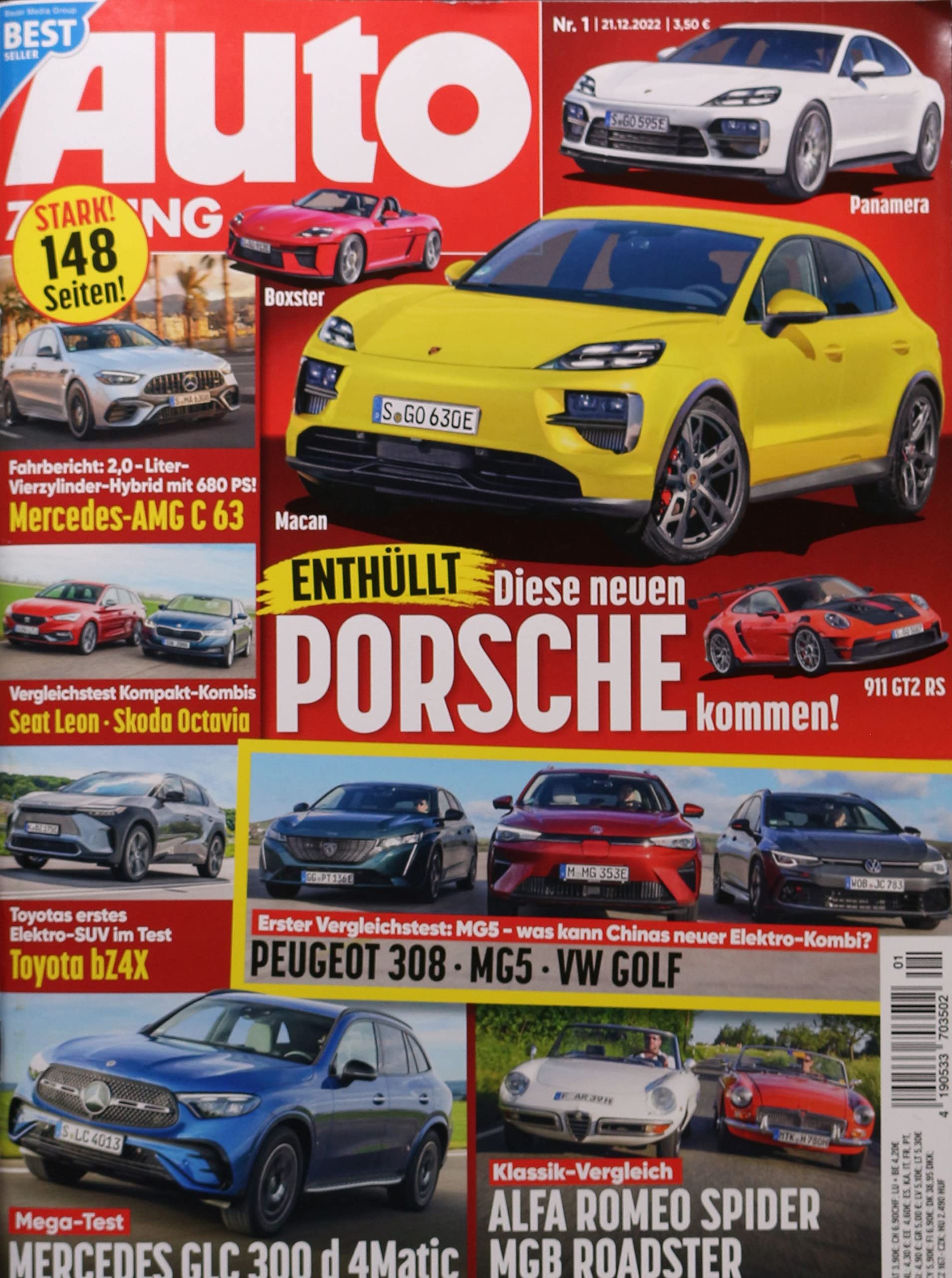 Auto Zeitung 1/2023 "Enthüllt. Diese neuen Porsche kommen!" book