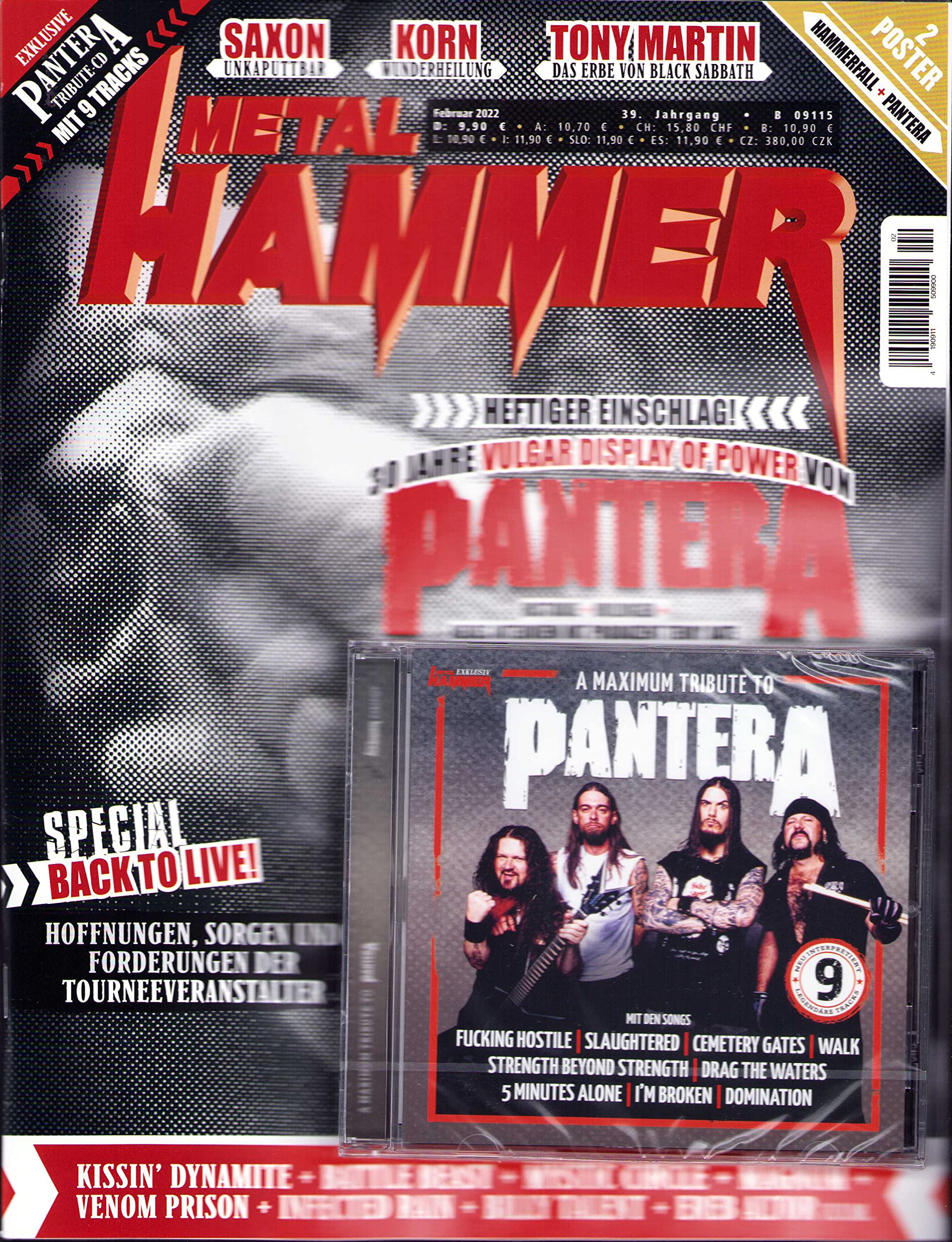 Metal Hammer 2/2022 "Pantera / CD im Jewelcase" Hobbies & Crafts