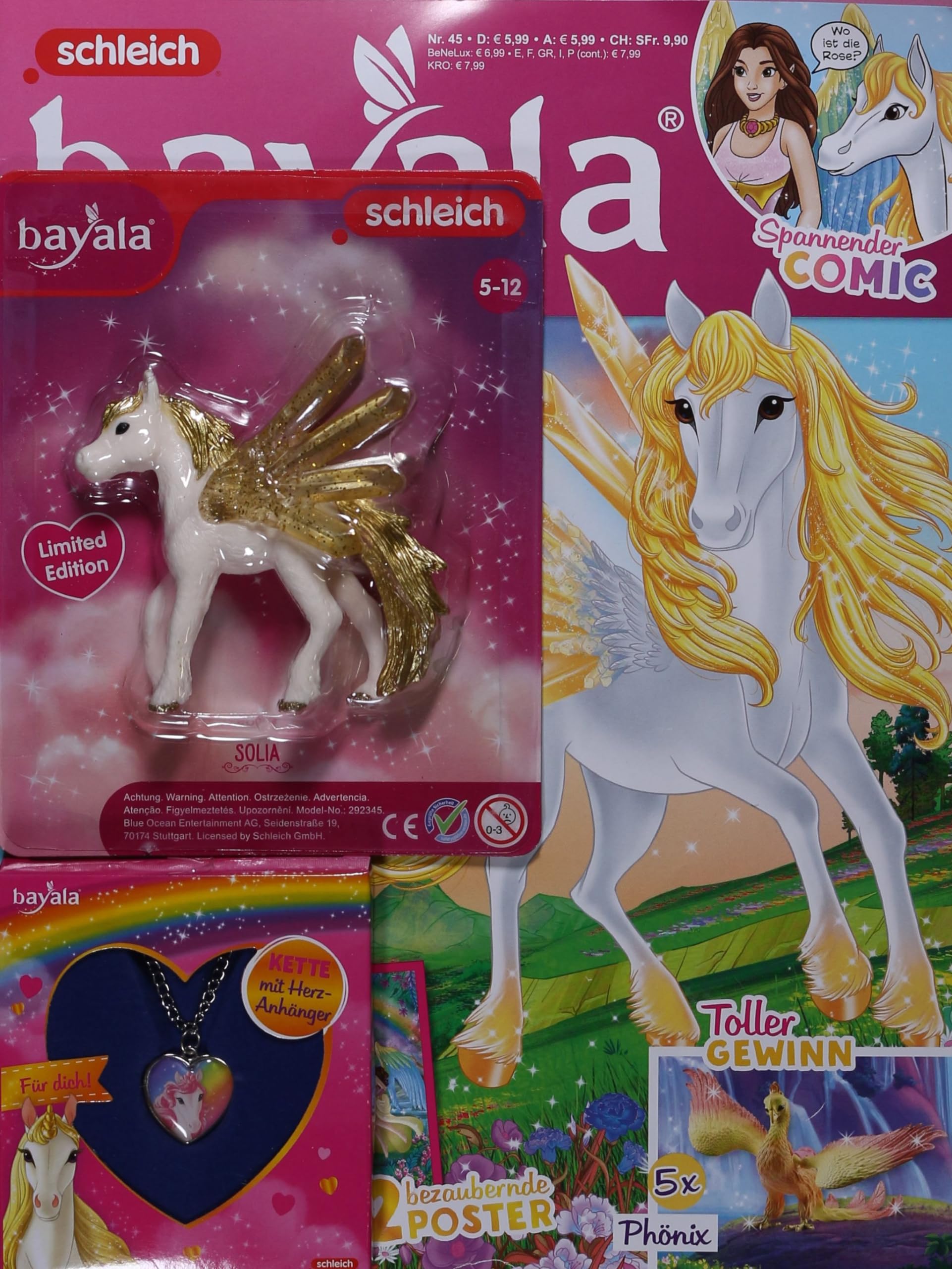Schleich Magazin bayala 45/2024 "Extra: Solia, Kette mit Herzanhänger" Young adult books