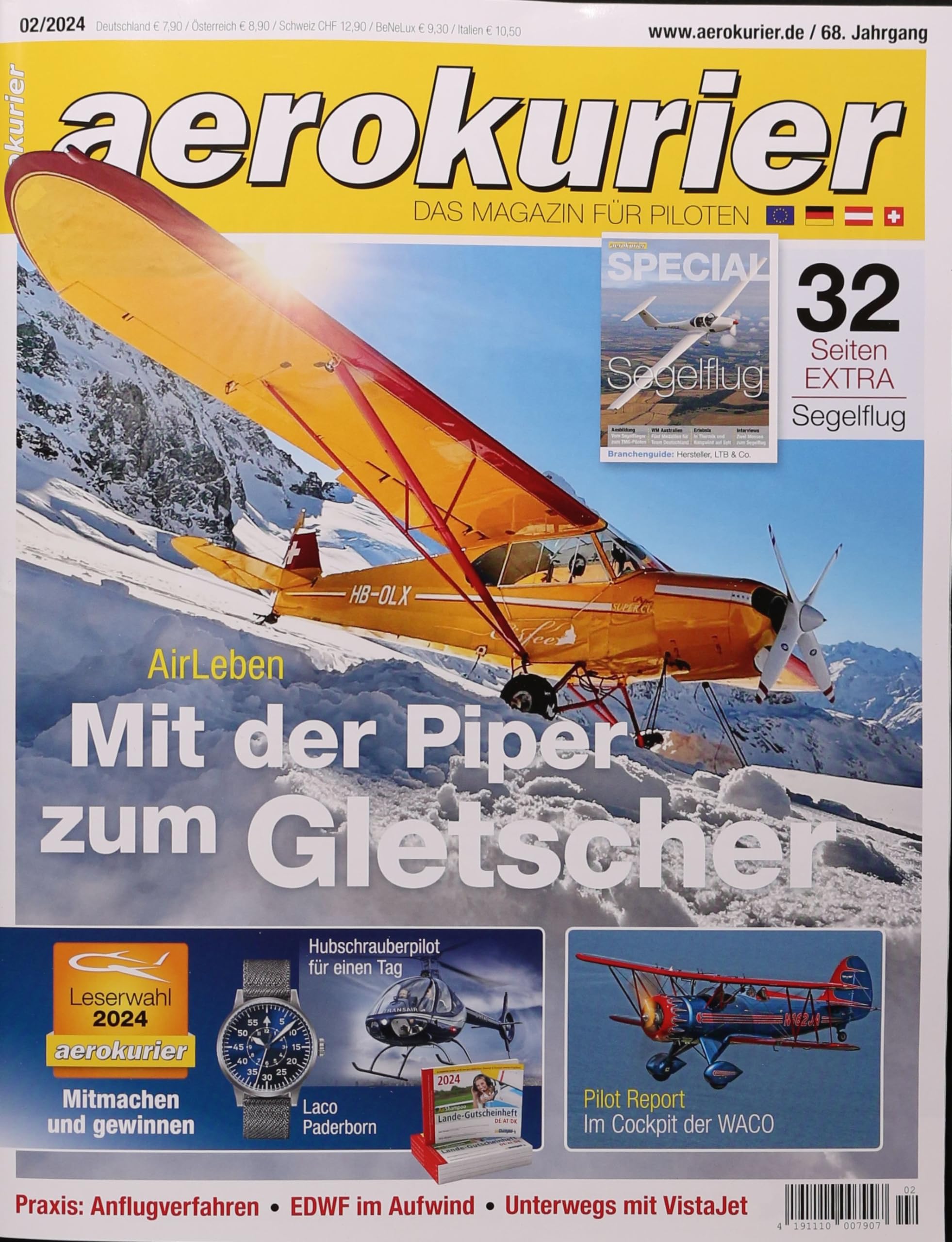 Aerokurier 2/2024 "Mit der Piper zum Gletscher" Hobbies & Crafts