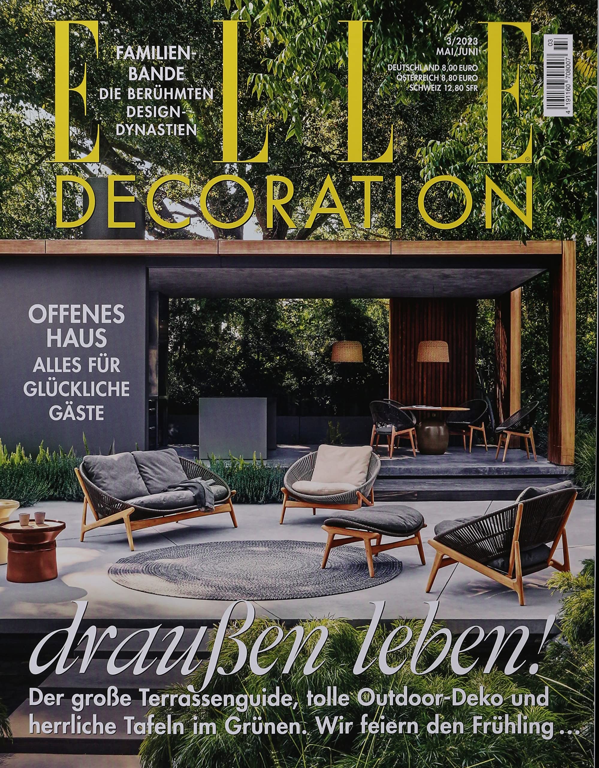 Elle Decoration 3/2023 "Draußen leben!" Living & Furnishing