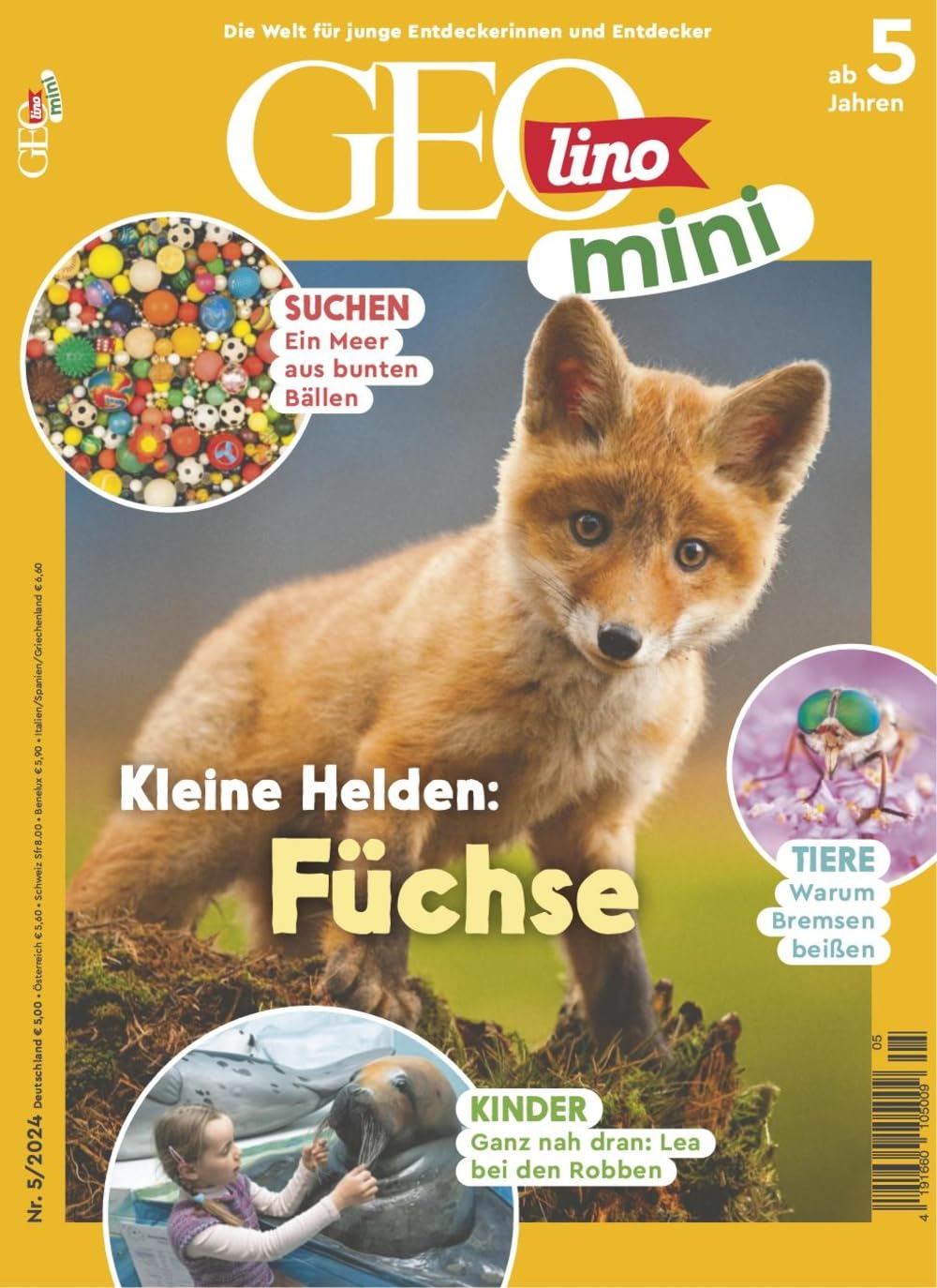GEOlino mini 5/2024 "Kleine Helden: Füchse" Young adult books