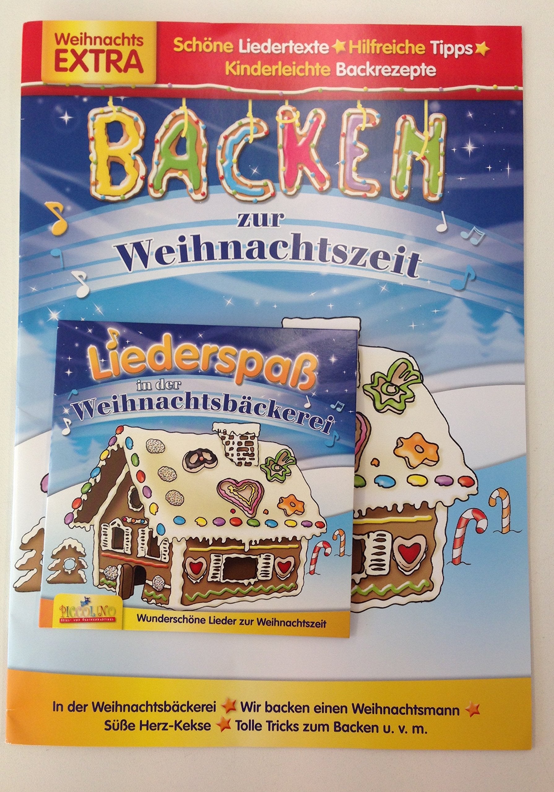 Liederspaß in der Weihnachtsbäckerei + Backen zur Weihnachtszeit CD Liedertexte plus Rezepte Music