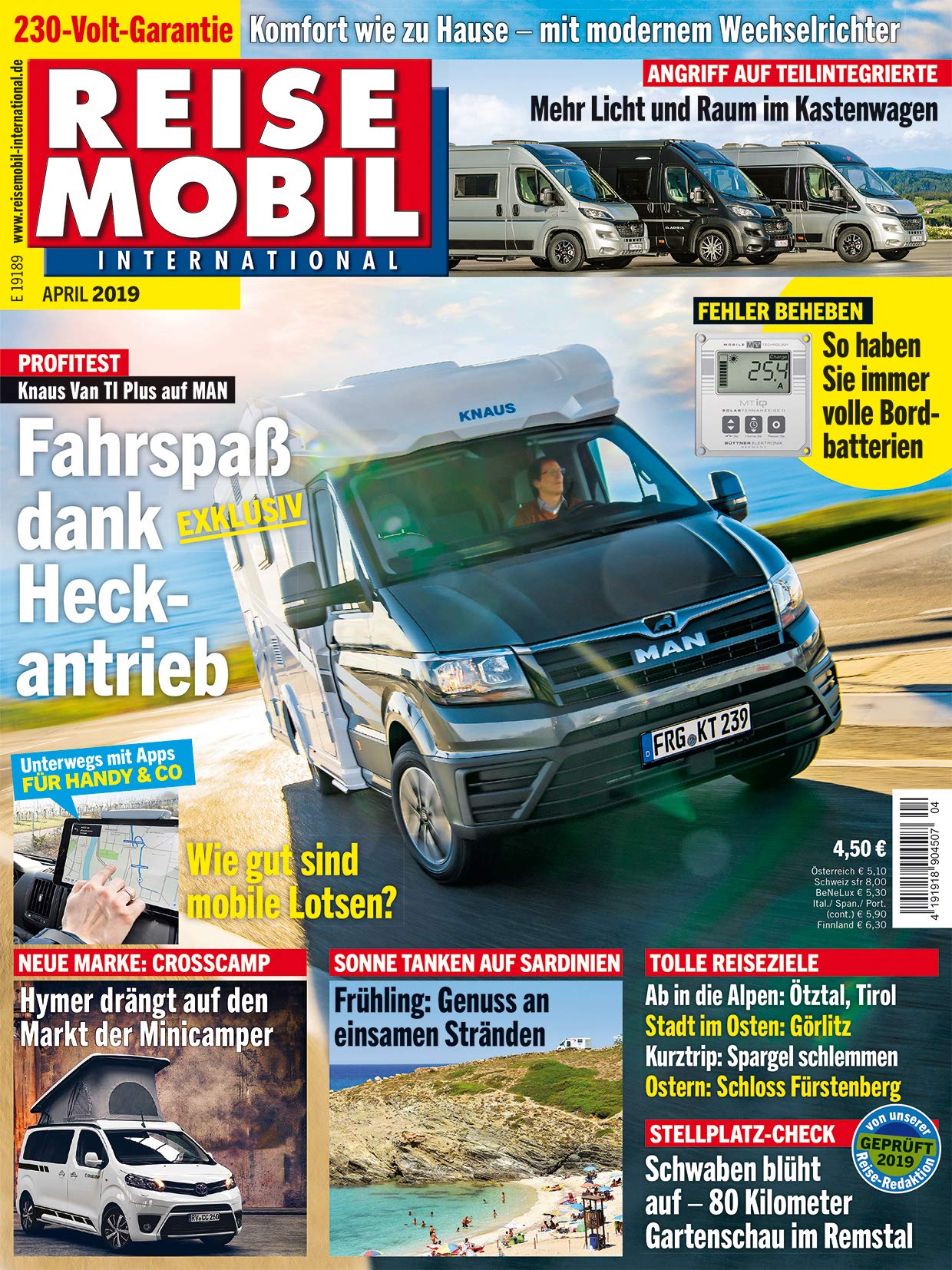Reisemobil International 4/2019 "Fahrspaß dank Heckantrieb" Books