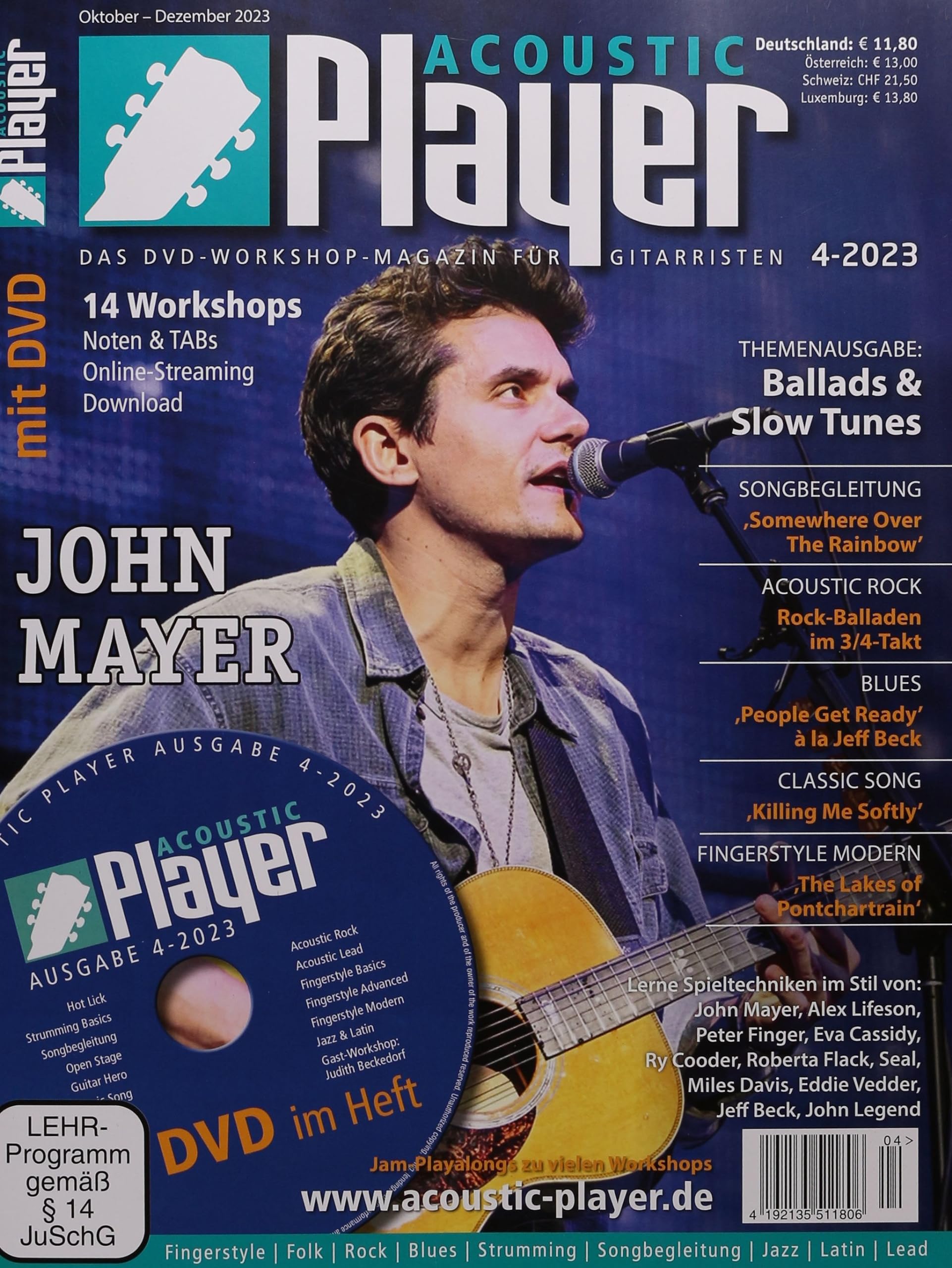 ACOUSTIC PLAYER 4/2023 "John Mayer" Hobbies & Crafts