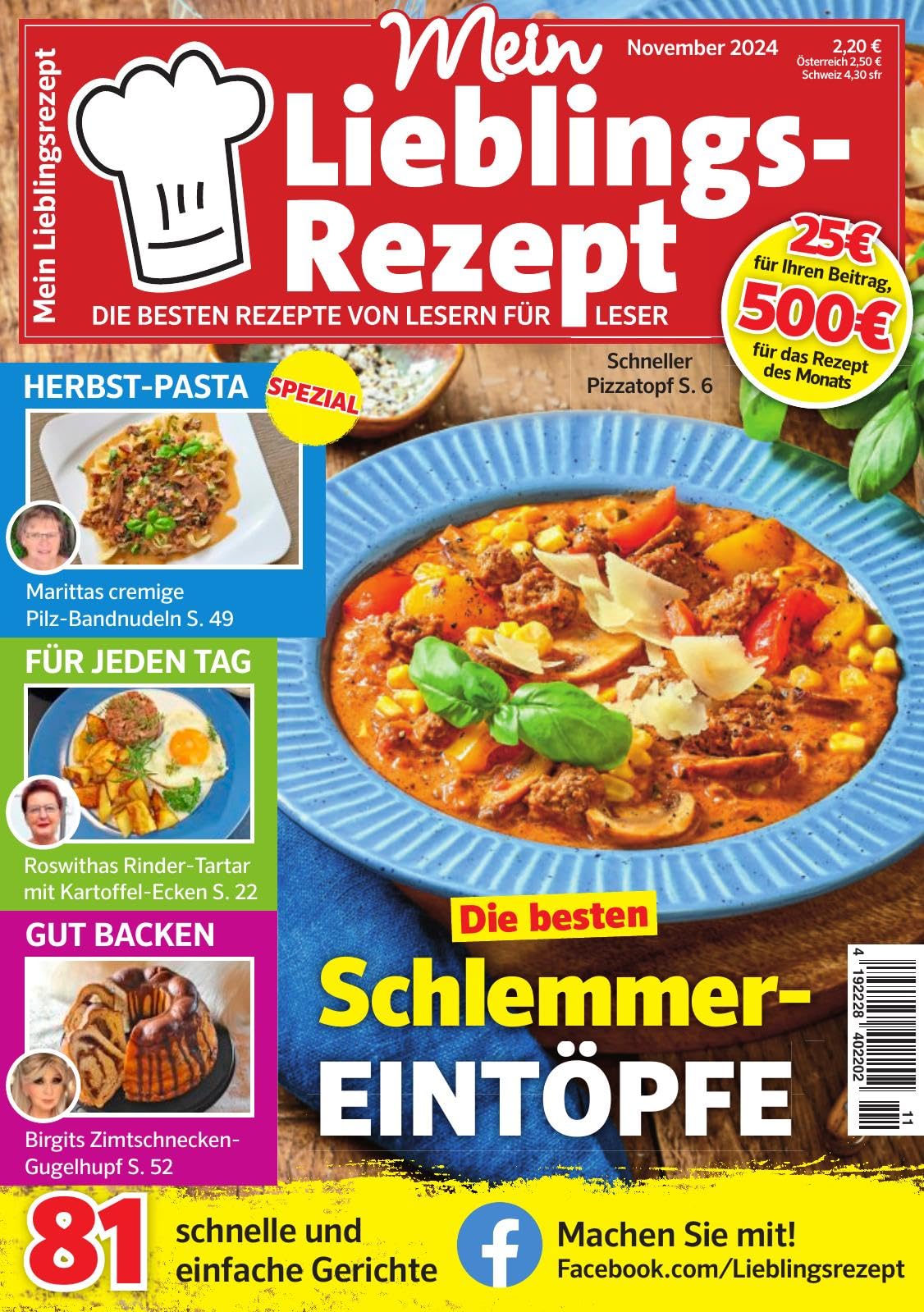 Mein Lieblingsrezept 11/2024 "Die besten Schlemmer-Eintöpfe" Cooking & Enjoying