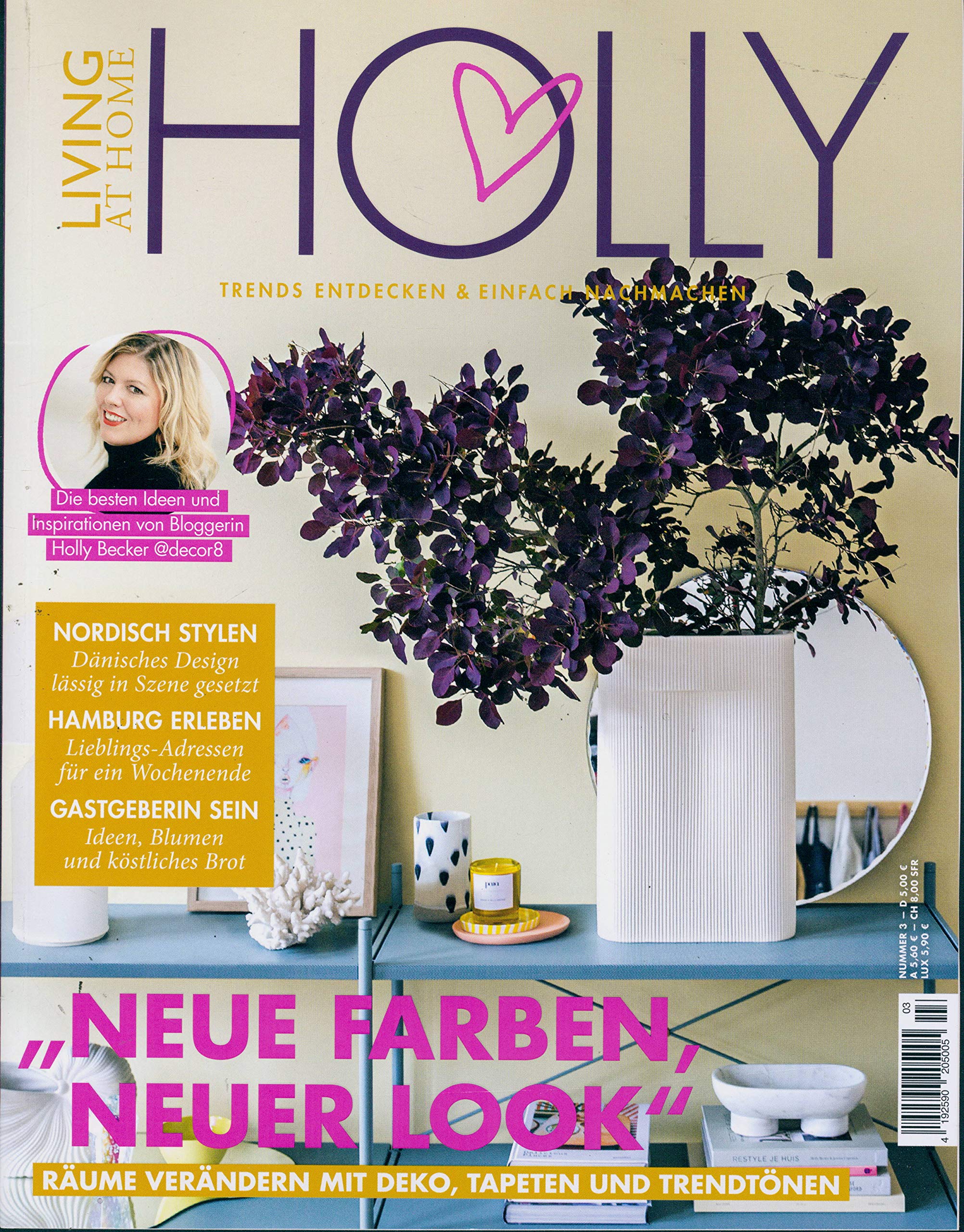 Living at Home + Holly 3/2020 "Neue Farben, neuer Look" Living & Furnishing