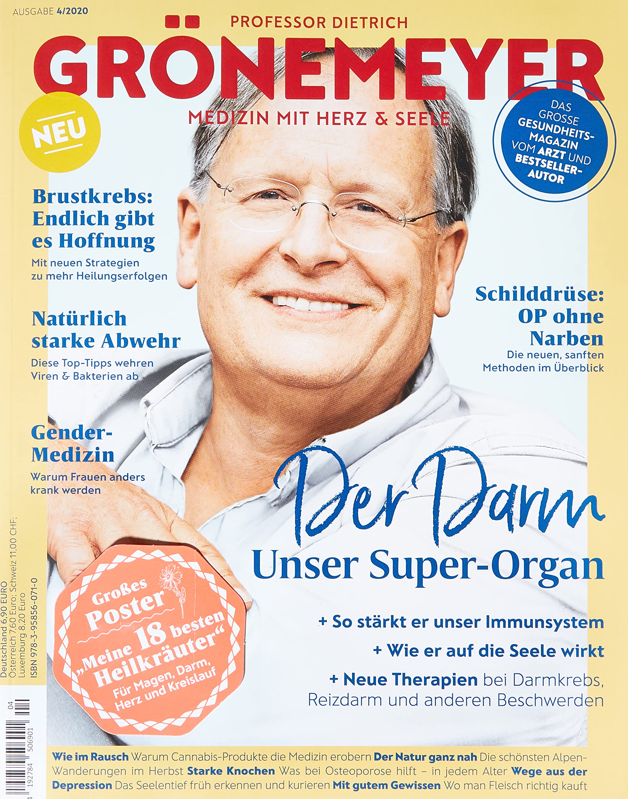 Professor Dietrich Grönemeyer 4/2020 "Der Darm Unser Super-Organ" Books