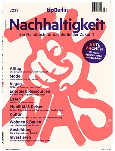 Nachhaltigkeit – eine Edition von tipBerlin 1/2022 ""Gute Sachen"" book
