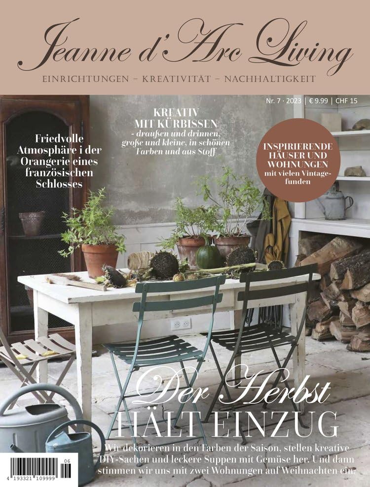 Jeanne d´Arc living Wohnmagazing Zeitschrift Magazin Ausgabe Oktober 2023 * 07/2023 NEU "Der Herbst hält Einzug " Einrichtung Vintage Rezepte Deko Ideen book