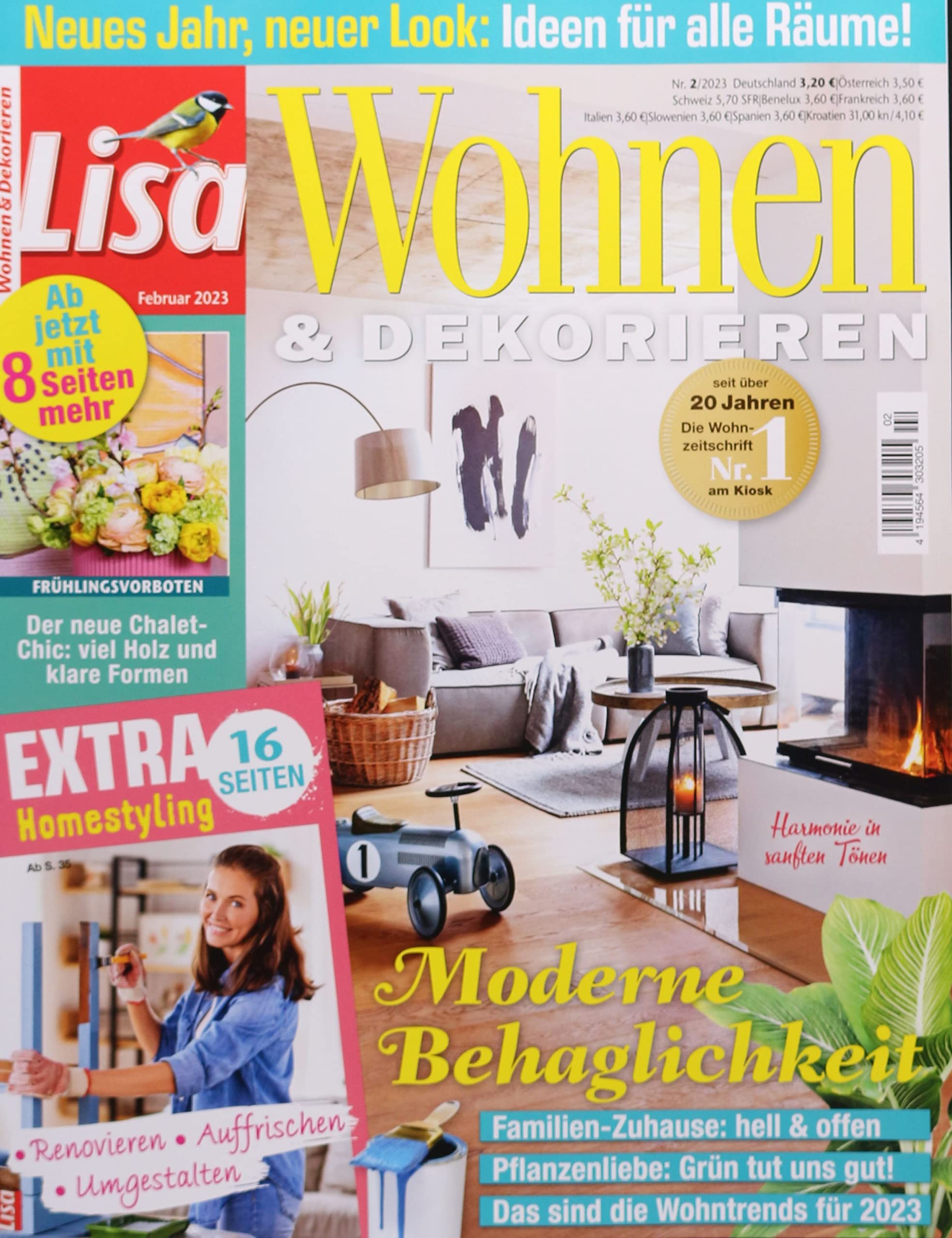 Lisa Wohnen & Dekorieren 2/2023 "Moderne Behaglichkeit" Living & Furnishing