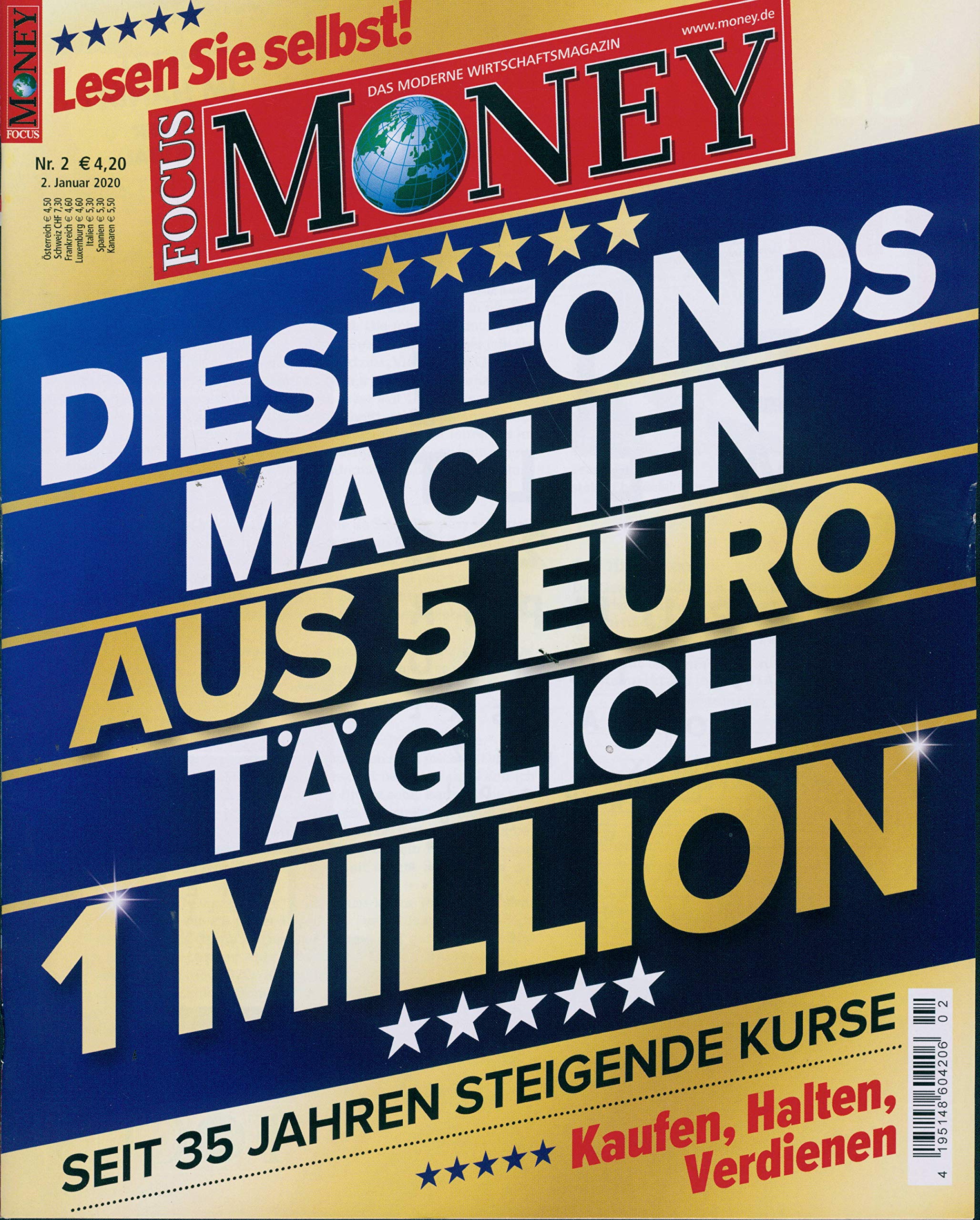 FOCUS Money 02/2020 "Diese Fonds machen aus 5 Euro" Books