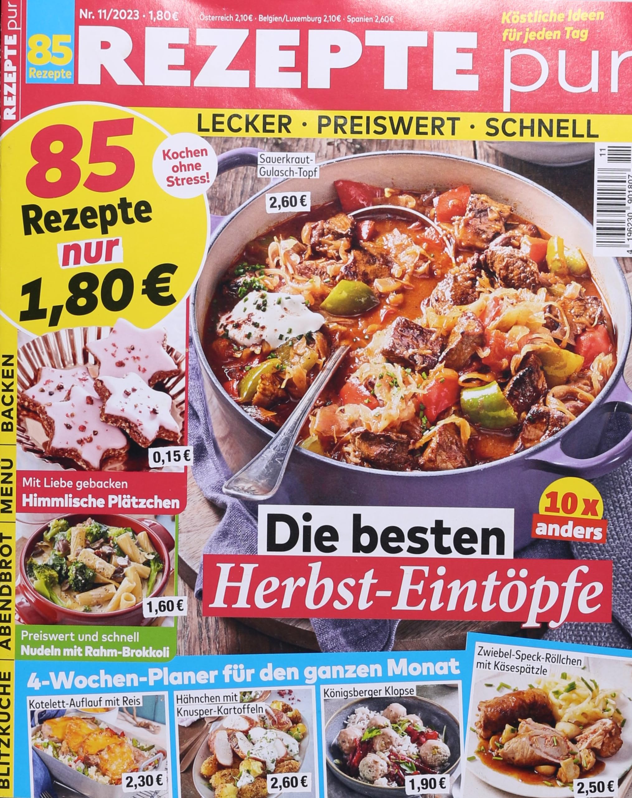 Rezepte pur 11/2023 "Die besten Herbst-Eintöpfe" Cooking & Enjoying