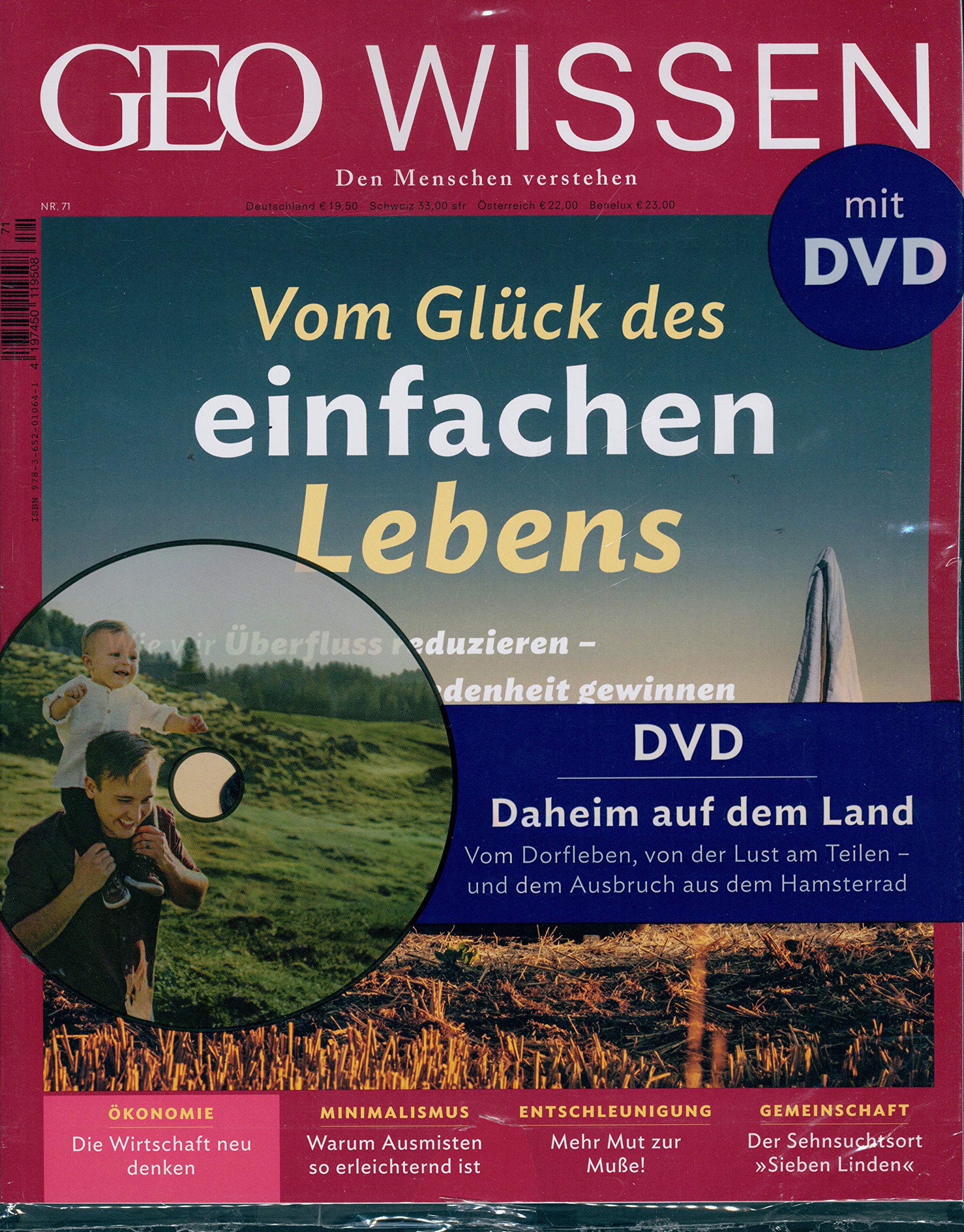 GEO Wissen mit DVD 71/2021 "Vom Glück des einfachen Lebens" Hobbies & Crafts