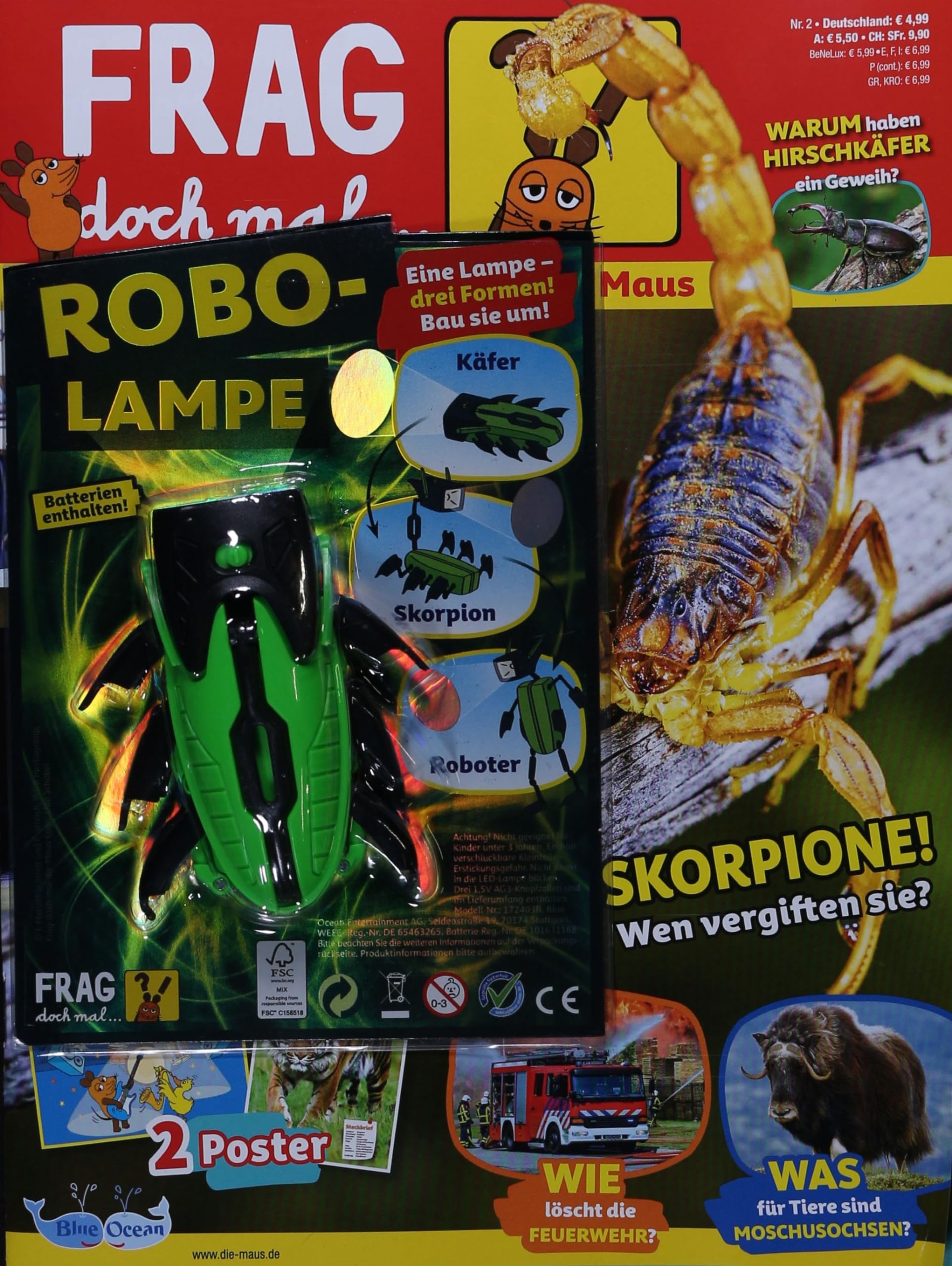 Frag doch mal die Maus 2/2024 "Extra: Robo-Lampe" Young adult books