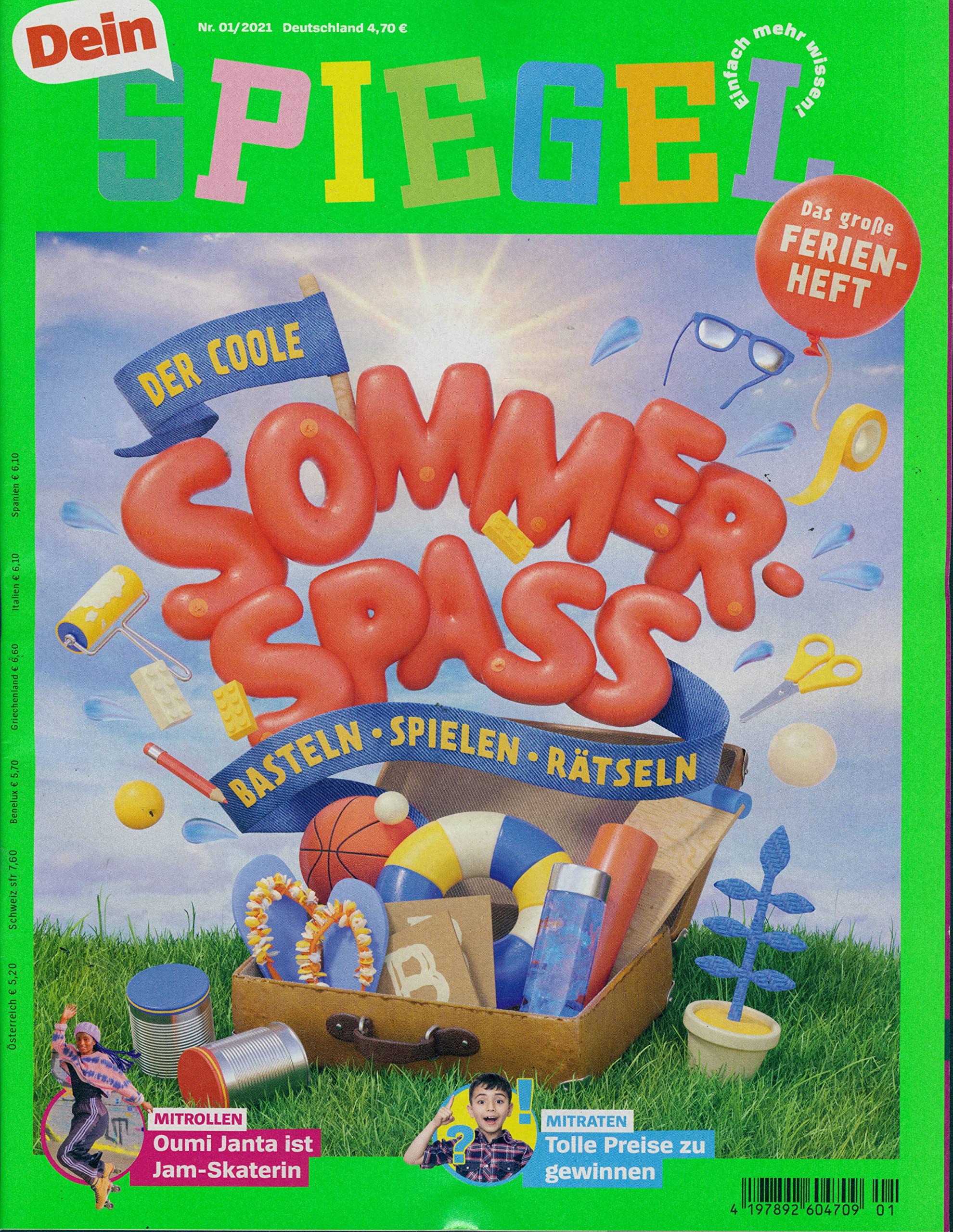 DEIN SPIEGEL Ferienheft 1/2021 "Der coole Sommerspass, Basteln, Spielen, Rätseln" Books