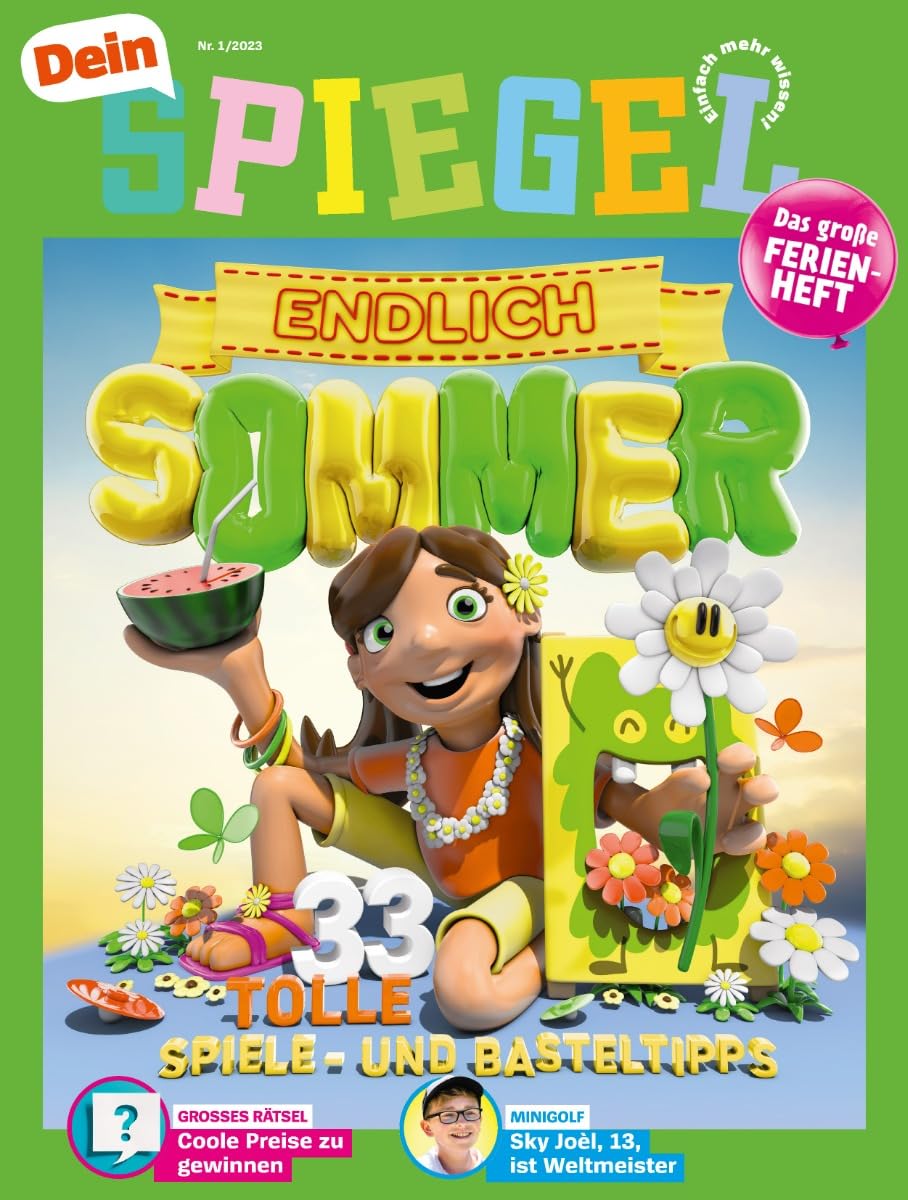 DEIN SPIEGEL Ferienheft 1/2023 "Endlich Sommer - 33 tolle Spiele- und Basteltipps" Books