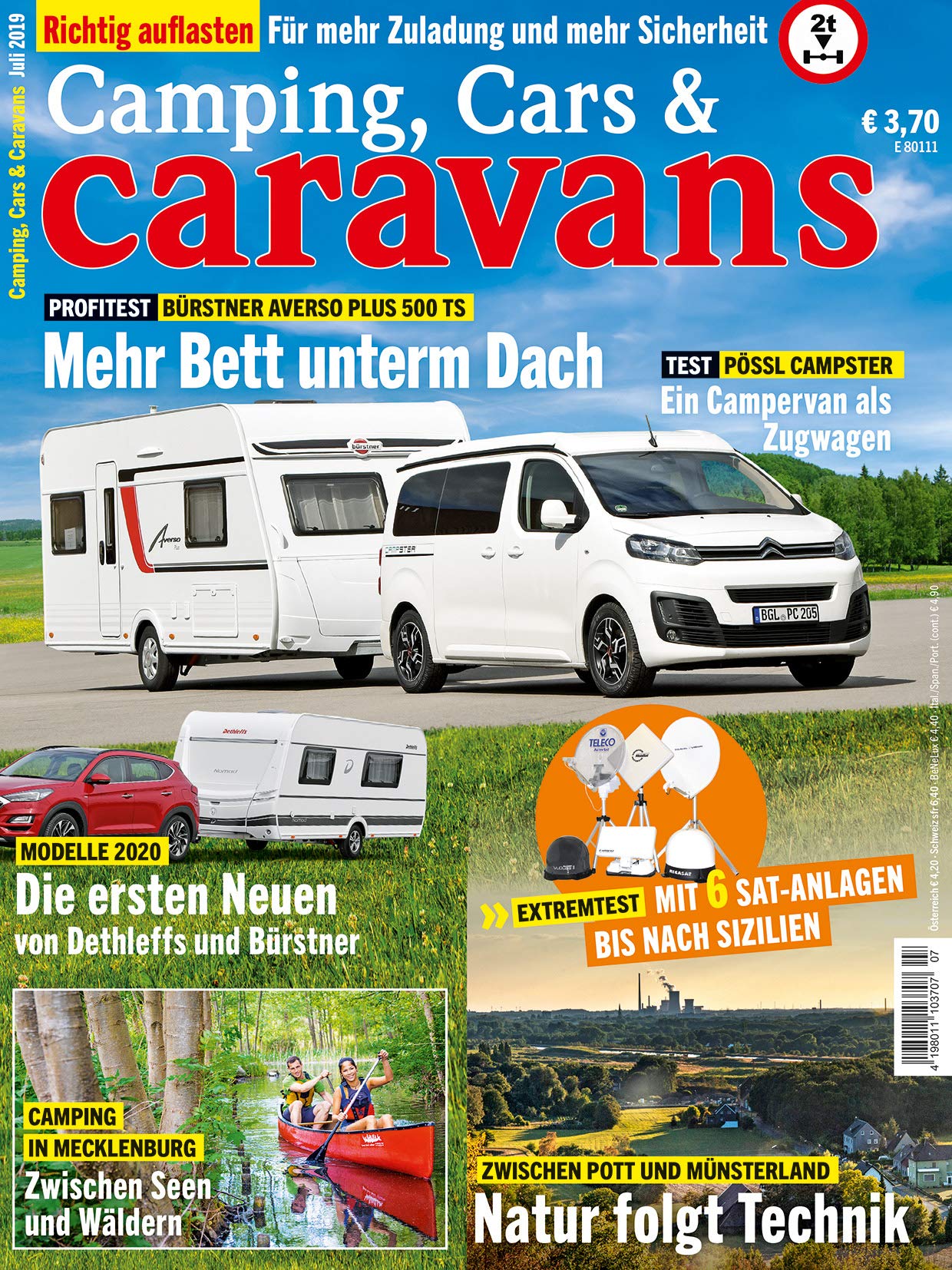 Camping, Cars & Caravans 7/2019 "Mehr Bett unterm Dach" Books