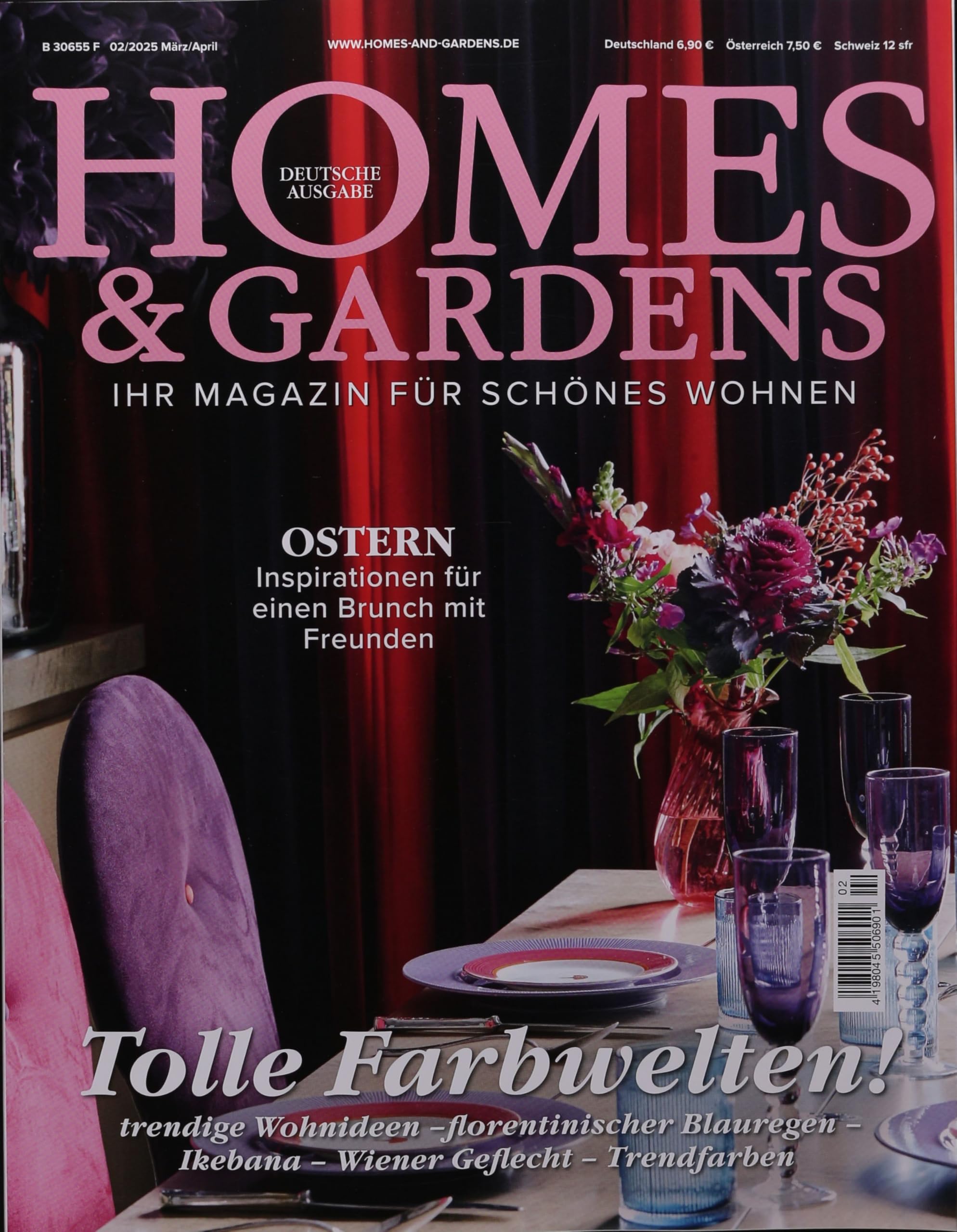 HOMES & GARDENS 2/2025 "Tolle Farbenwelten!" Living & Furnishing