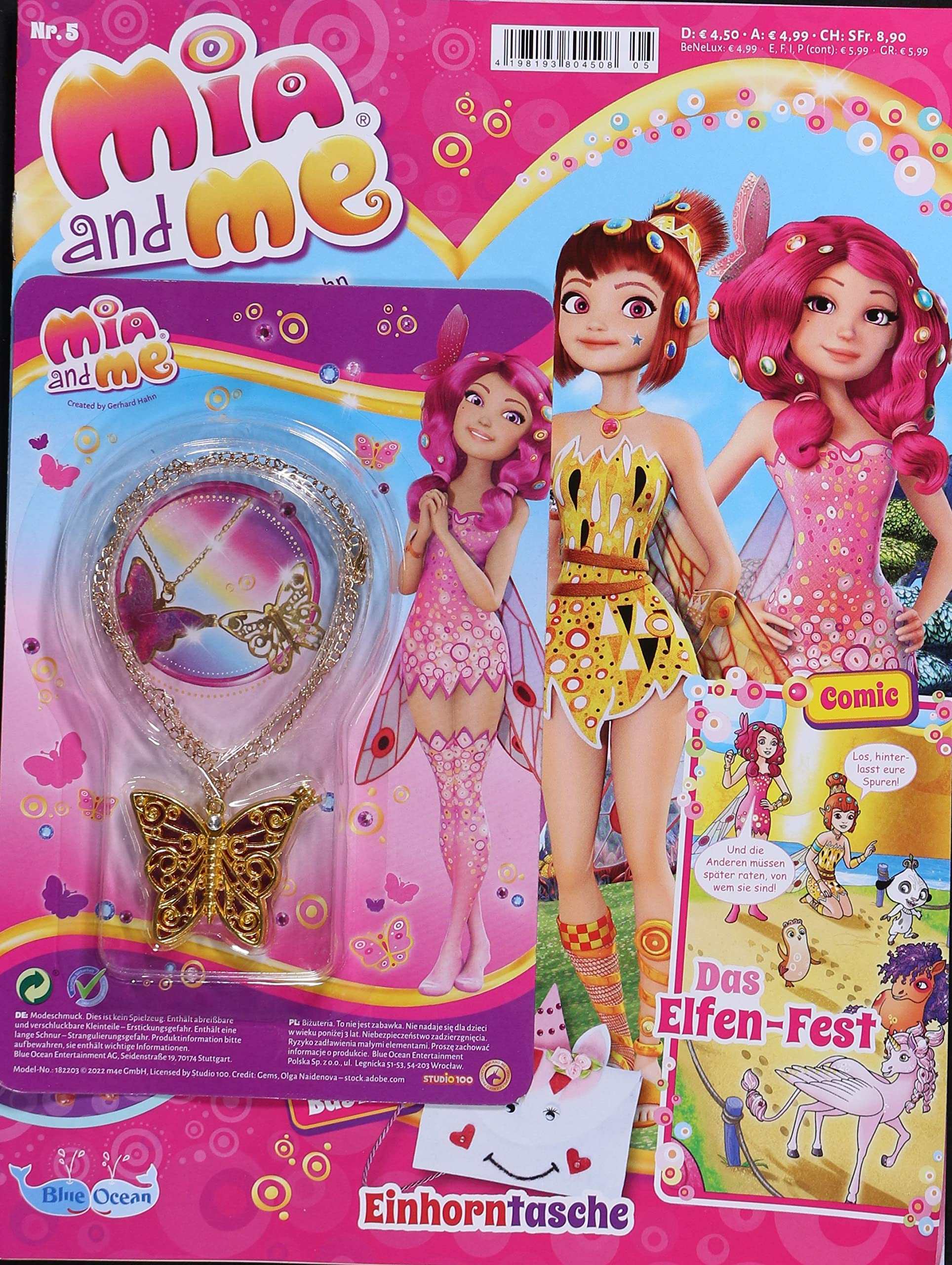 Mia and me 5/2022 "Extra: Halskette mit Schmetterlings-Anhänger" Young adult books