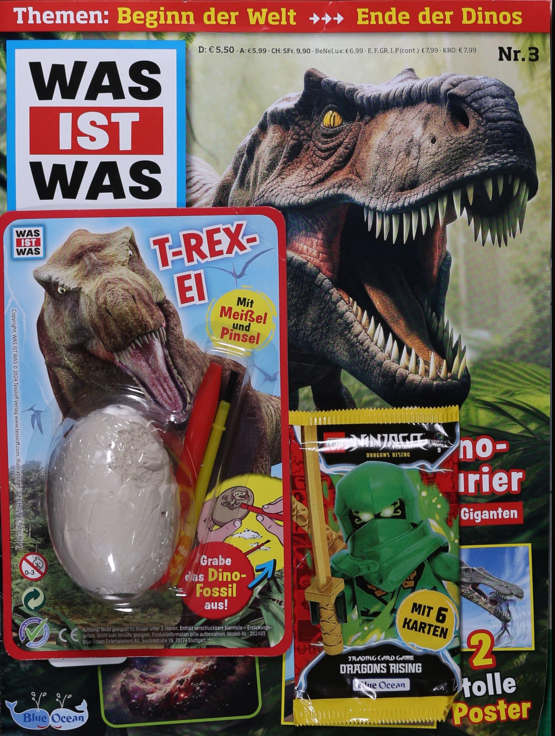 WAS IST WAS - Das Magazin 3/2024 "Extra: T-Rex-Ei" Young adult books