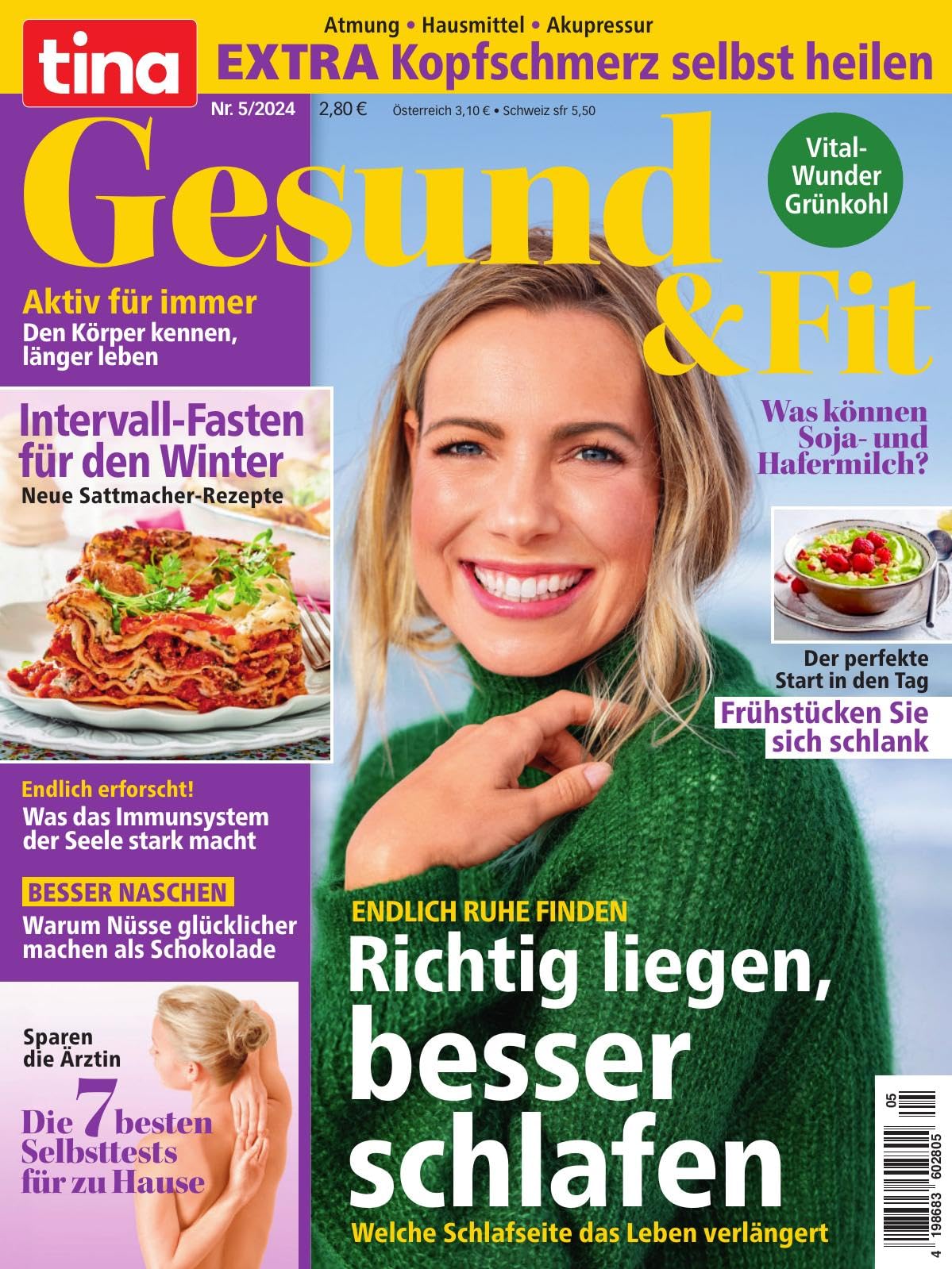 Tina Gesund & Fit 5/2024 "Richtig liegen, besser schlafen" Contemporary literature