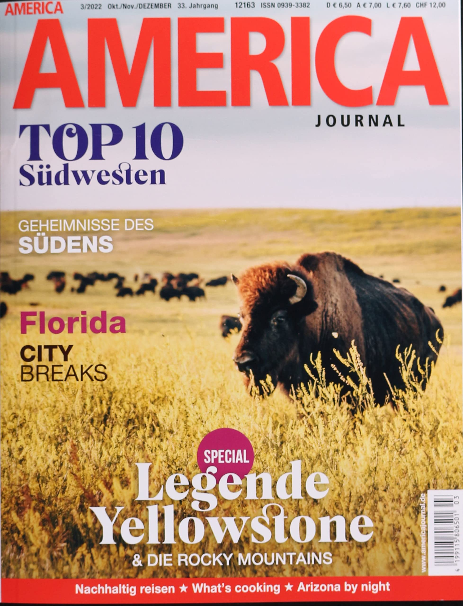 AMERICA JOURNAL 3/2022 "Legende Yellowstone, Extra: Bundle mit Kanada Magazin" Travel
