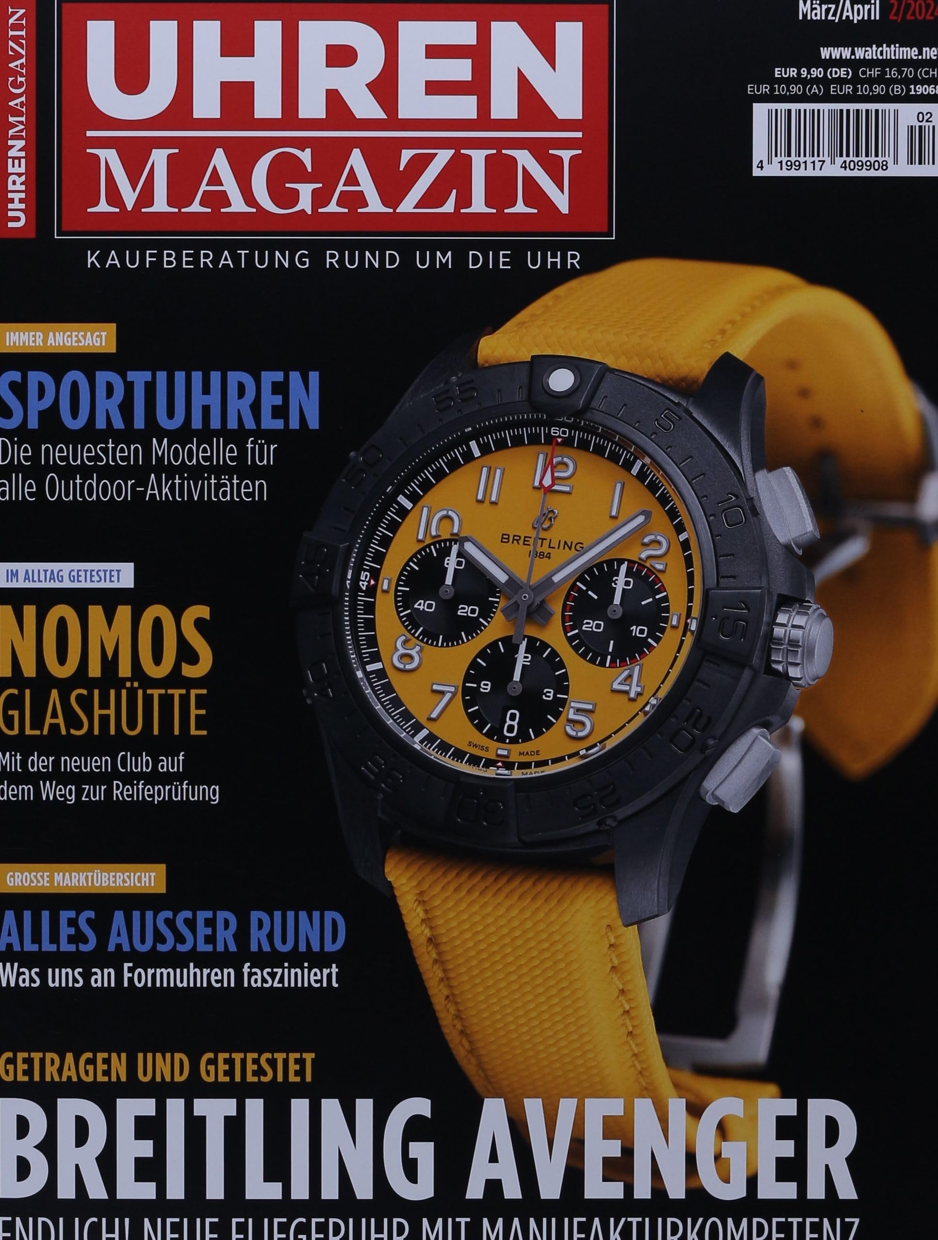 UHREN-MAGAZIN 2/2024 "Breitling Avenger - die neue Fliegeruhr, Sportuhren für alle Outdoor-Aktiviitäten" Hobbies & Crafts