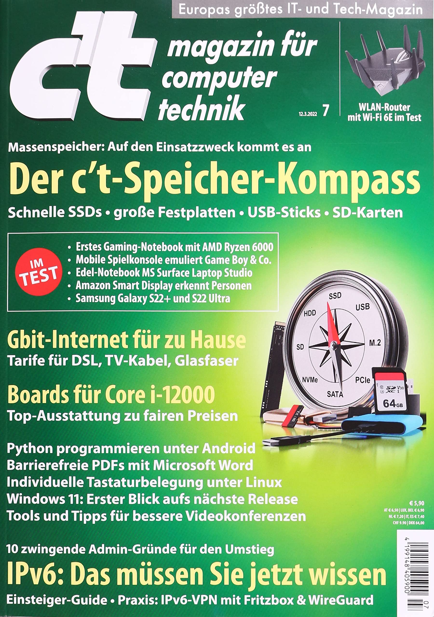CT MAGAZIN 7/2022 "Der c't Speicher-Kompass" CT MAGAZIN Book book