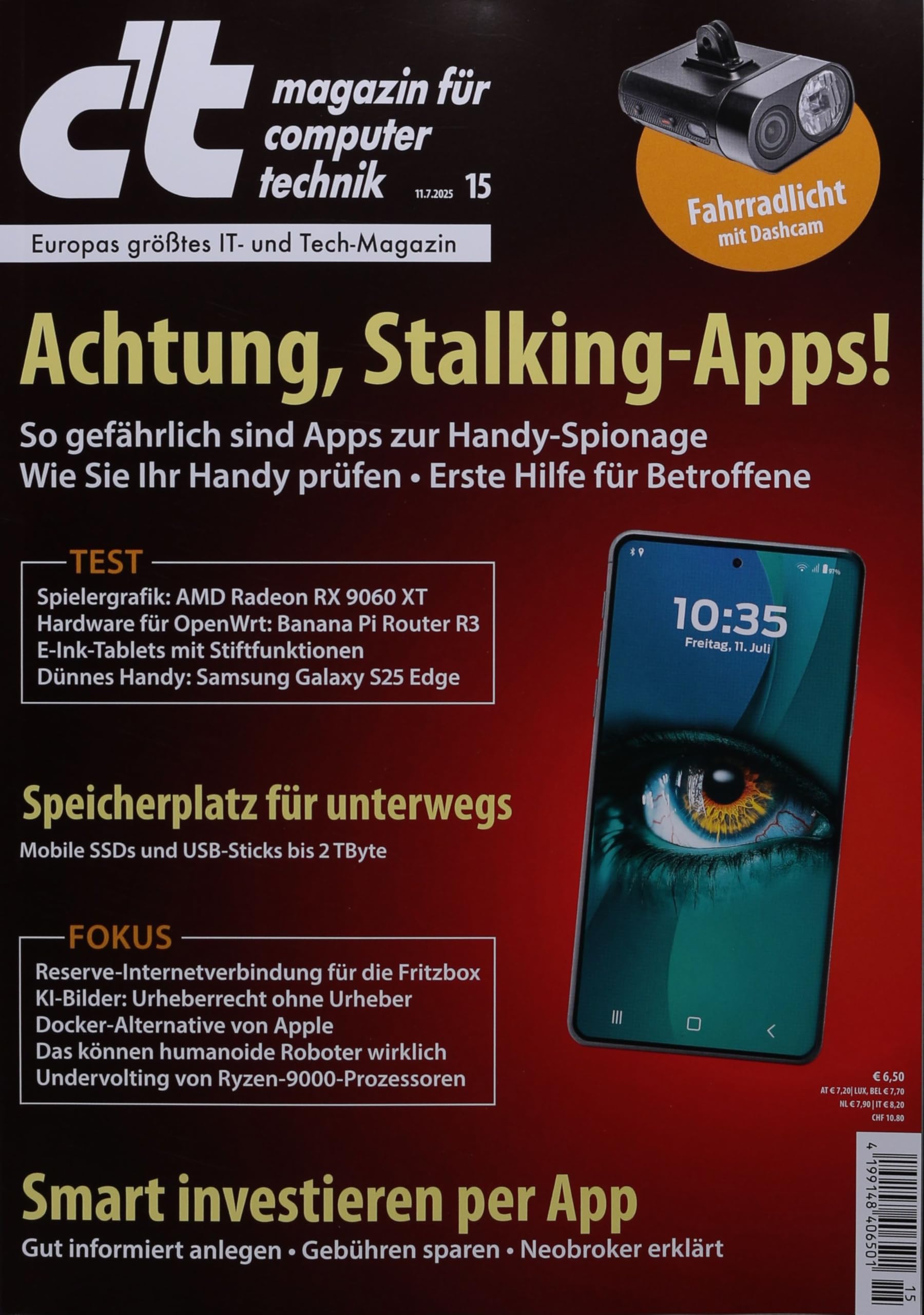 CT MAGAZIN 15/2025 "Achtung, Stalking-Apps!" Books