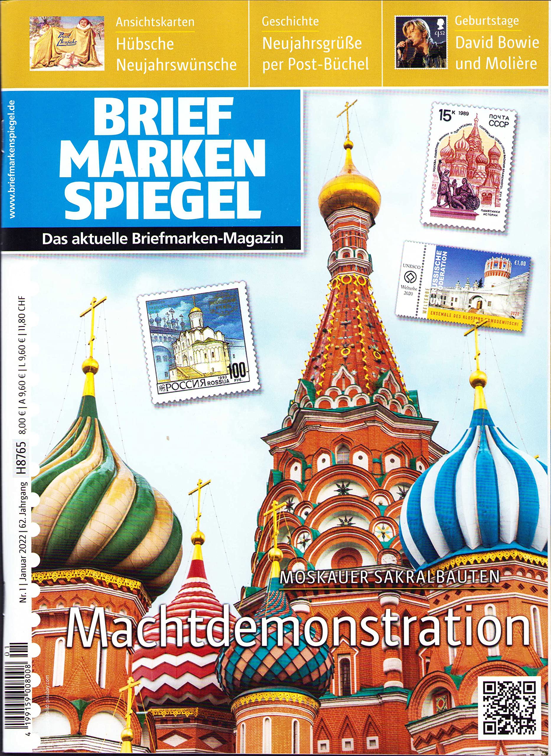 Briefmarken Spiegel 1/2022 "Machtdemonstration" Books