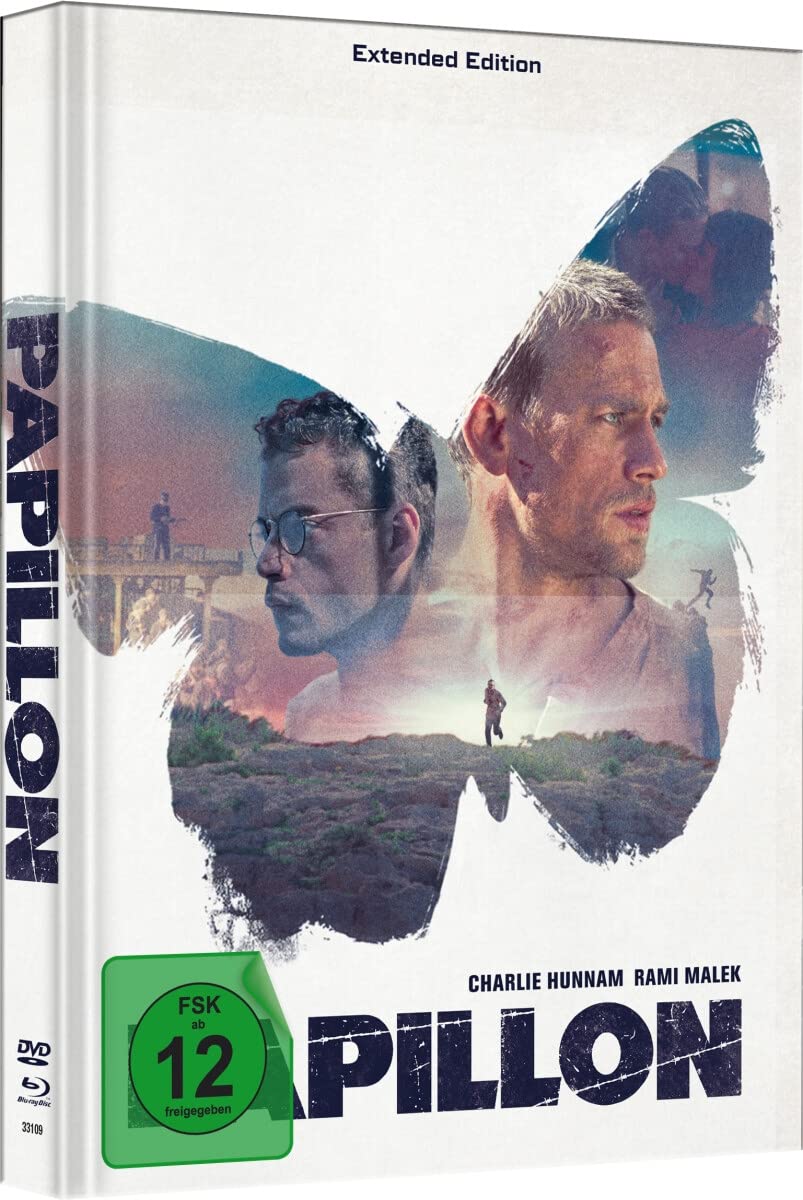 PAPILLON - Extended Limited Mediabook-Edition Cover D (limitiert auf 444 Stück, durchnummeriert (+ DVD) (+ 24-seitiges Booklet) Movies