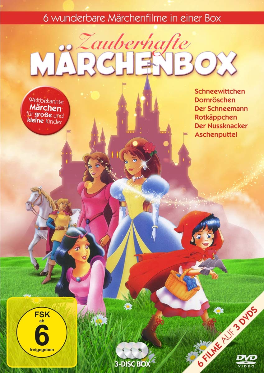 Zauberhafte Märchenbox - (6 Filme) - (Schneewittchen, Dornröschen, Rotkäppchen, Aschenputtel, Der Nussknacker, Der Schneemann) Films