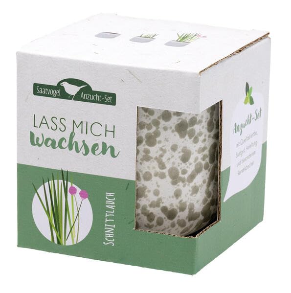 Lass mich wachsen - Schnittlauch: Saatvogel Anzucht-Set im Becher Garden & Plants