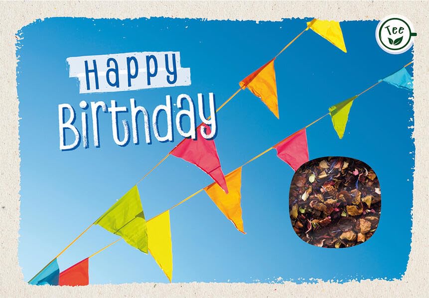Happy Birthday: Teekarte mit Sichtfenster Lifestyle